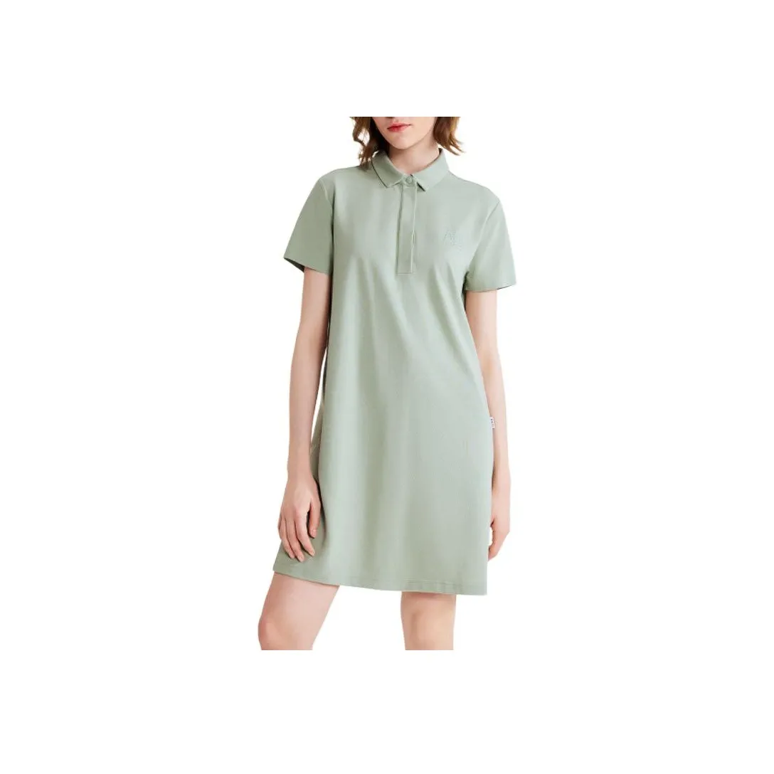 AIGLE Short Sleeved Dresses Women's Turquoise Nouveau Green