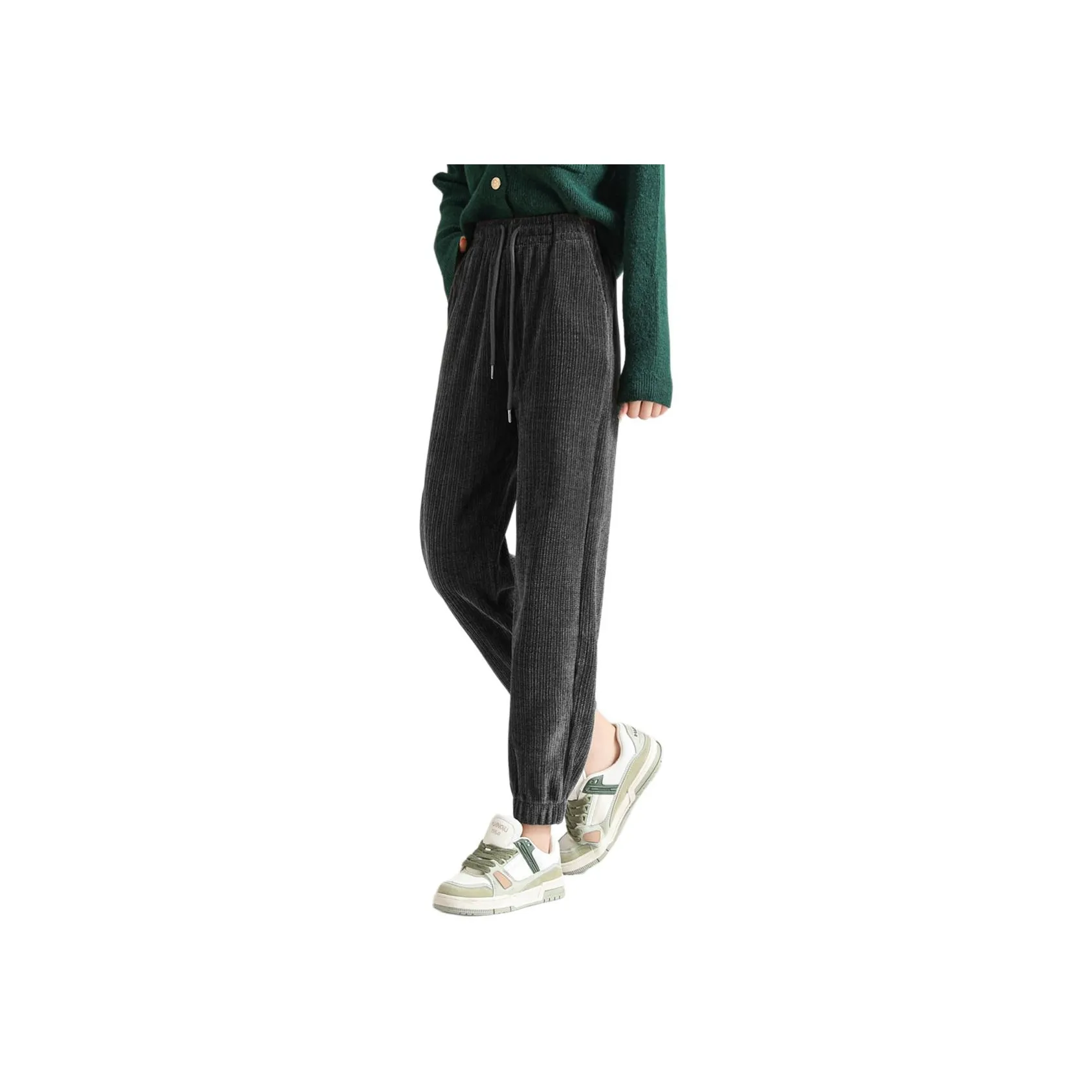 Ya Sheep People Casual Pants Women's Dark Gray Tall Height 164 Cm And Above