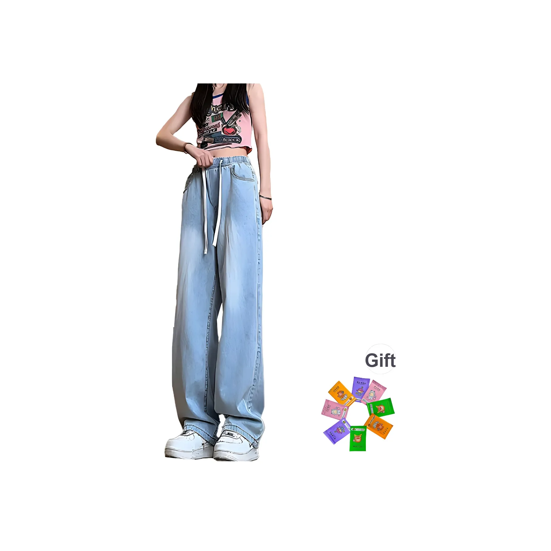 GWAF Jeans Unisex Light Blue With Free Fragrance