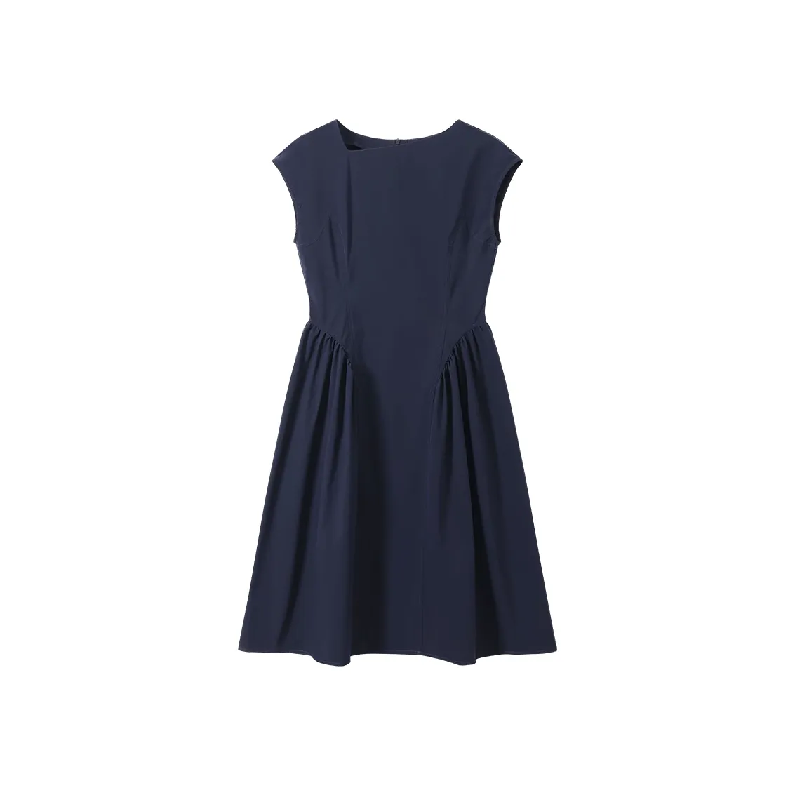 SHUXI Sleeveless Dress Women's Bow Tie Blue