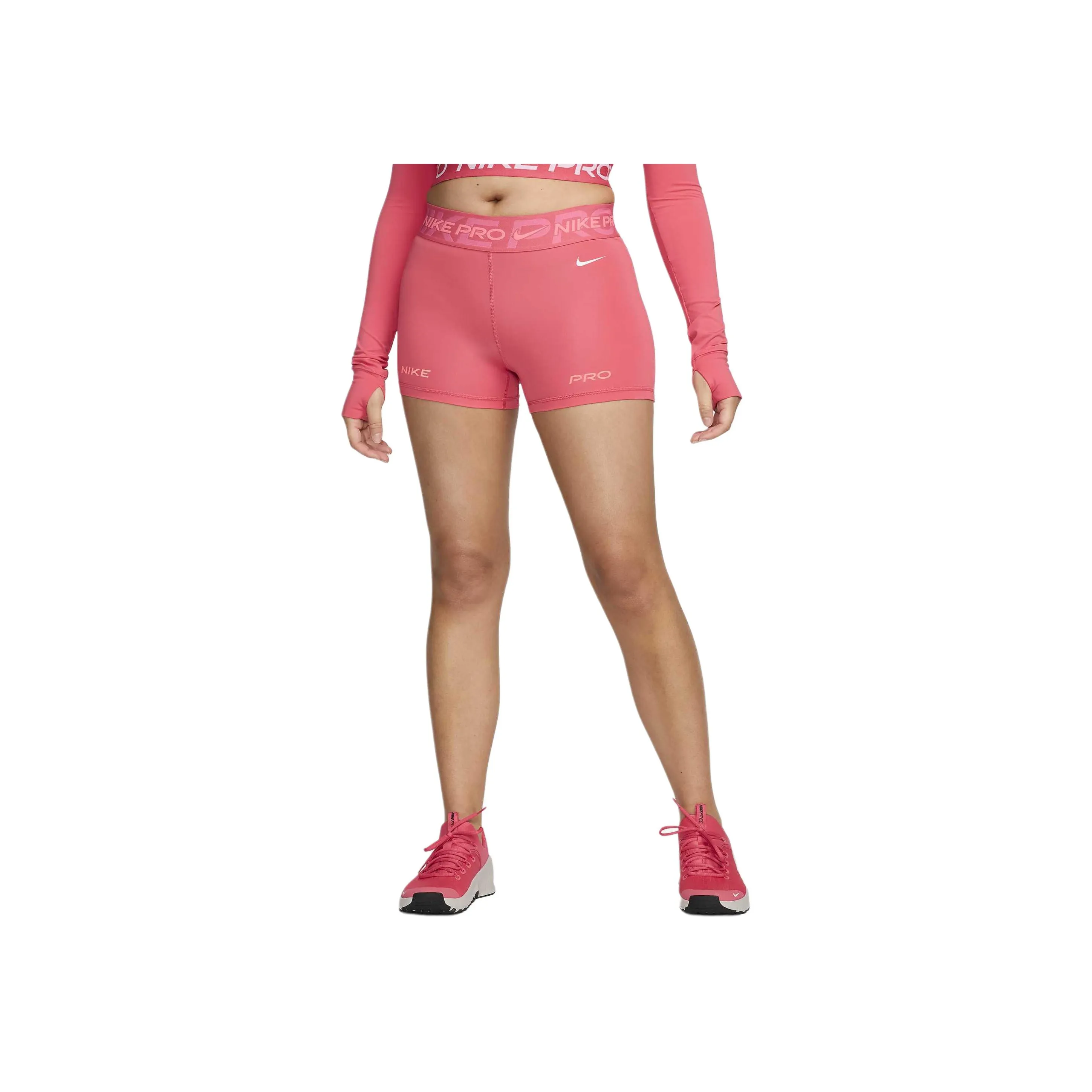 Nike Pro Women's Mid Rise 3' Graphic Biker Shorts