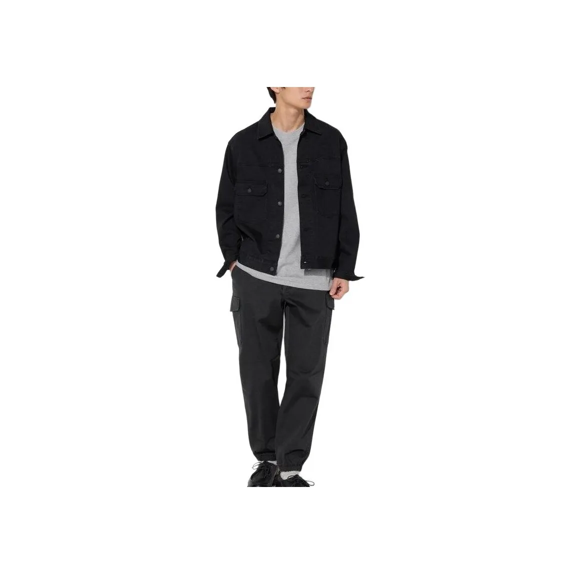 UNIQLO Повседневные брюки Мужские Черные