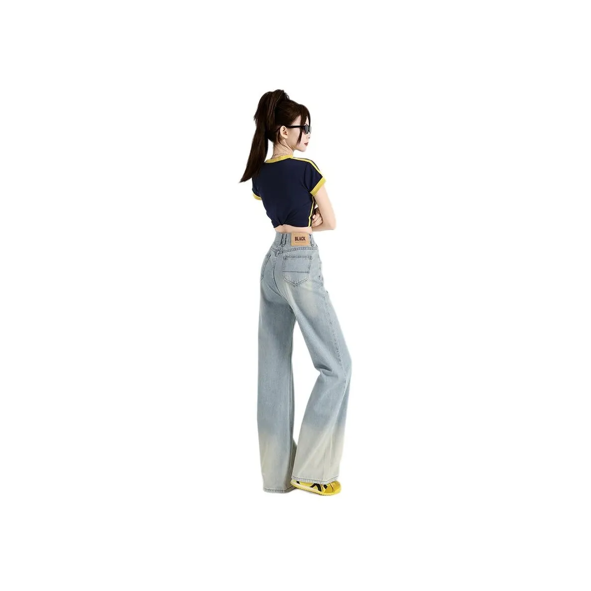Flowers In Water Jeans Women's Light Vintage Blue