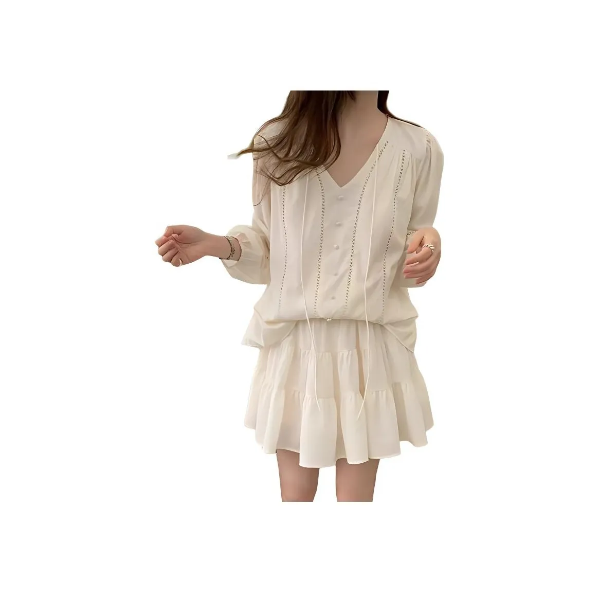 ZCDECO Skirt Set Women's Apricot