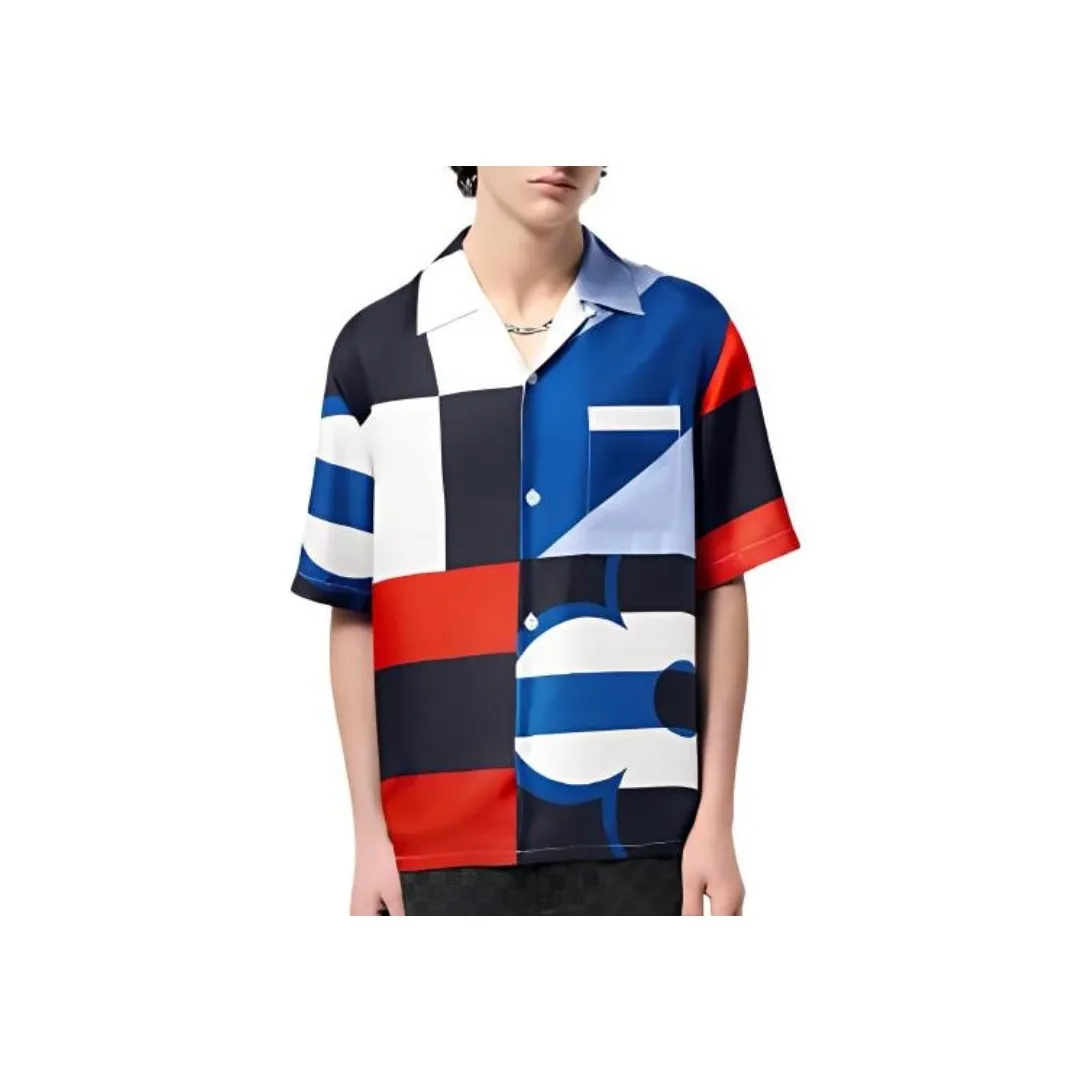 LOUIS VUITTON Printed Short Sleeved Silk Shirt