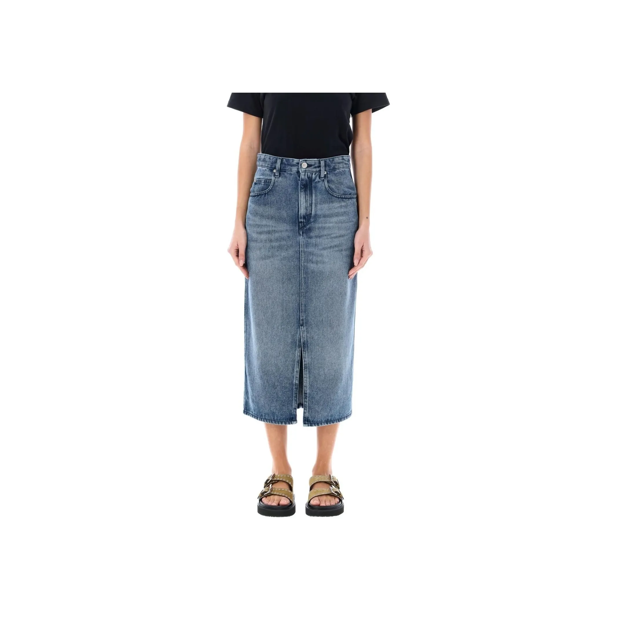 Isabel Marant High Waist Front Slit Skirt