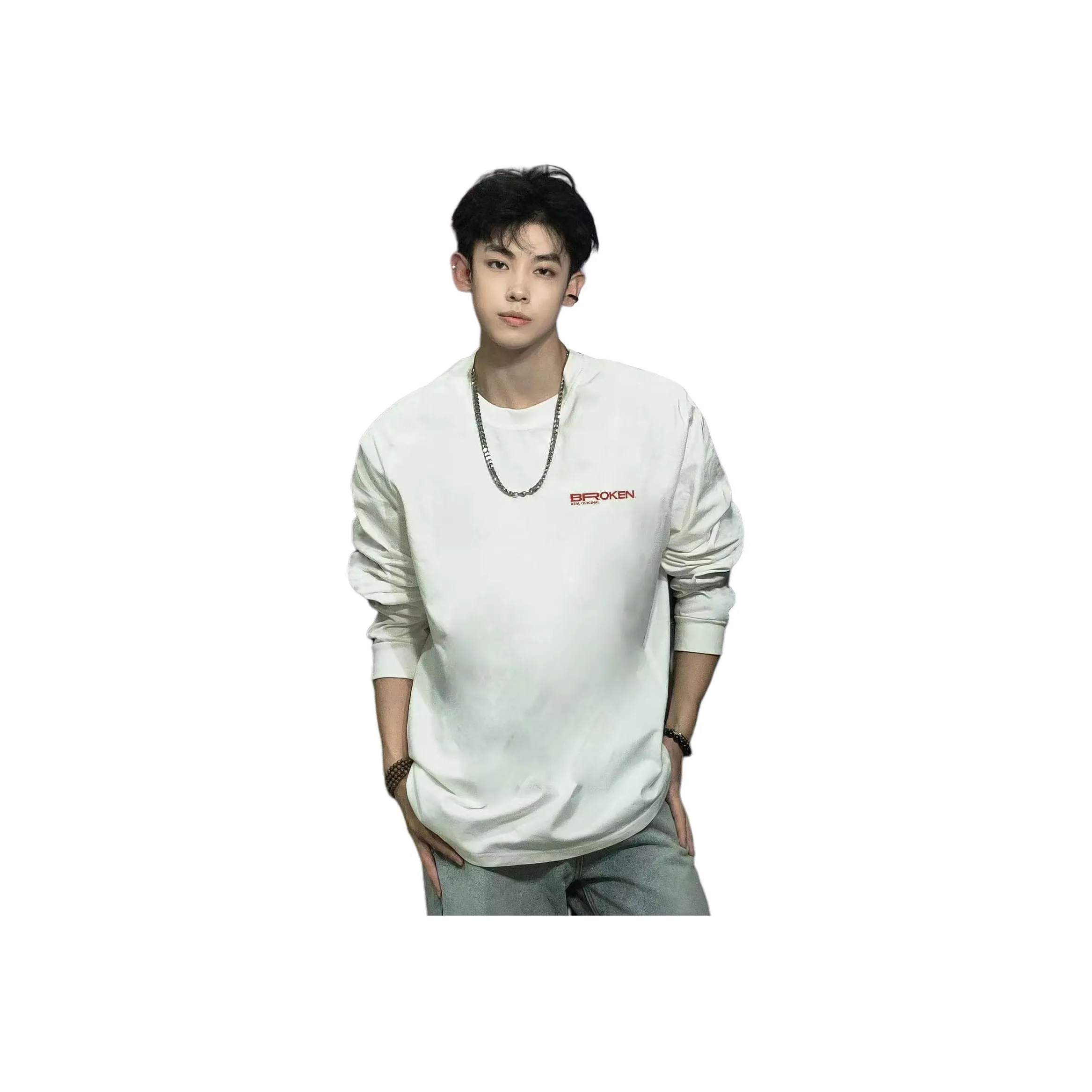 HIPHOPPUNKS Белый [Высокое качество] Мужская футболка с коротким рукавом