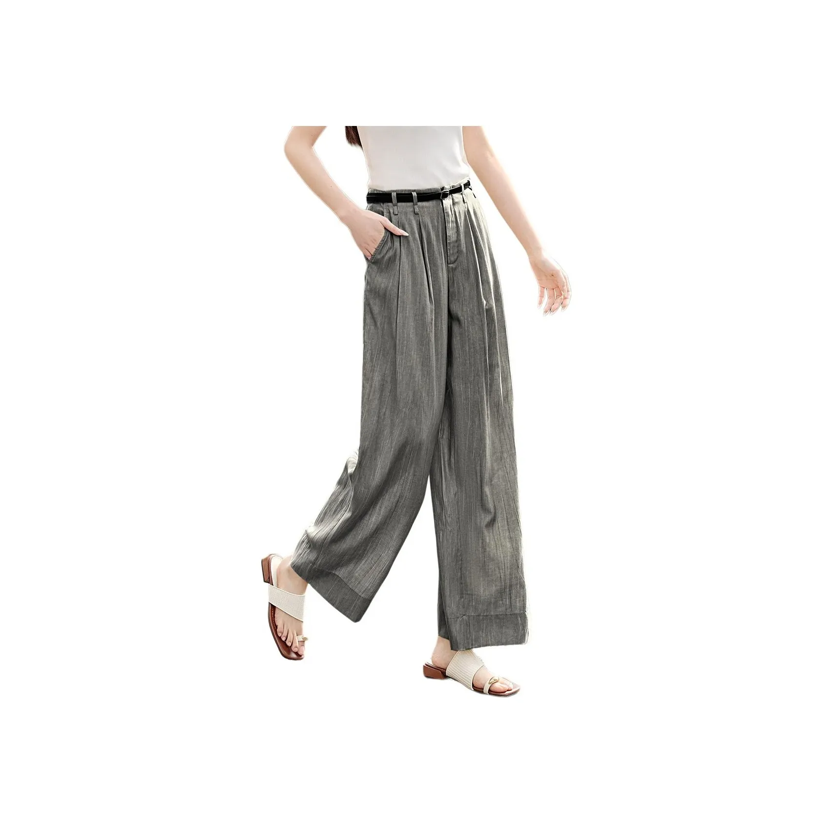 XWI Туманный дождливый серый Женские повседневные брюки