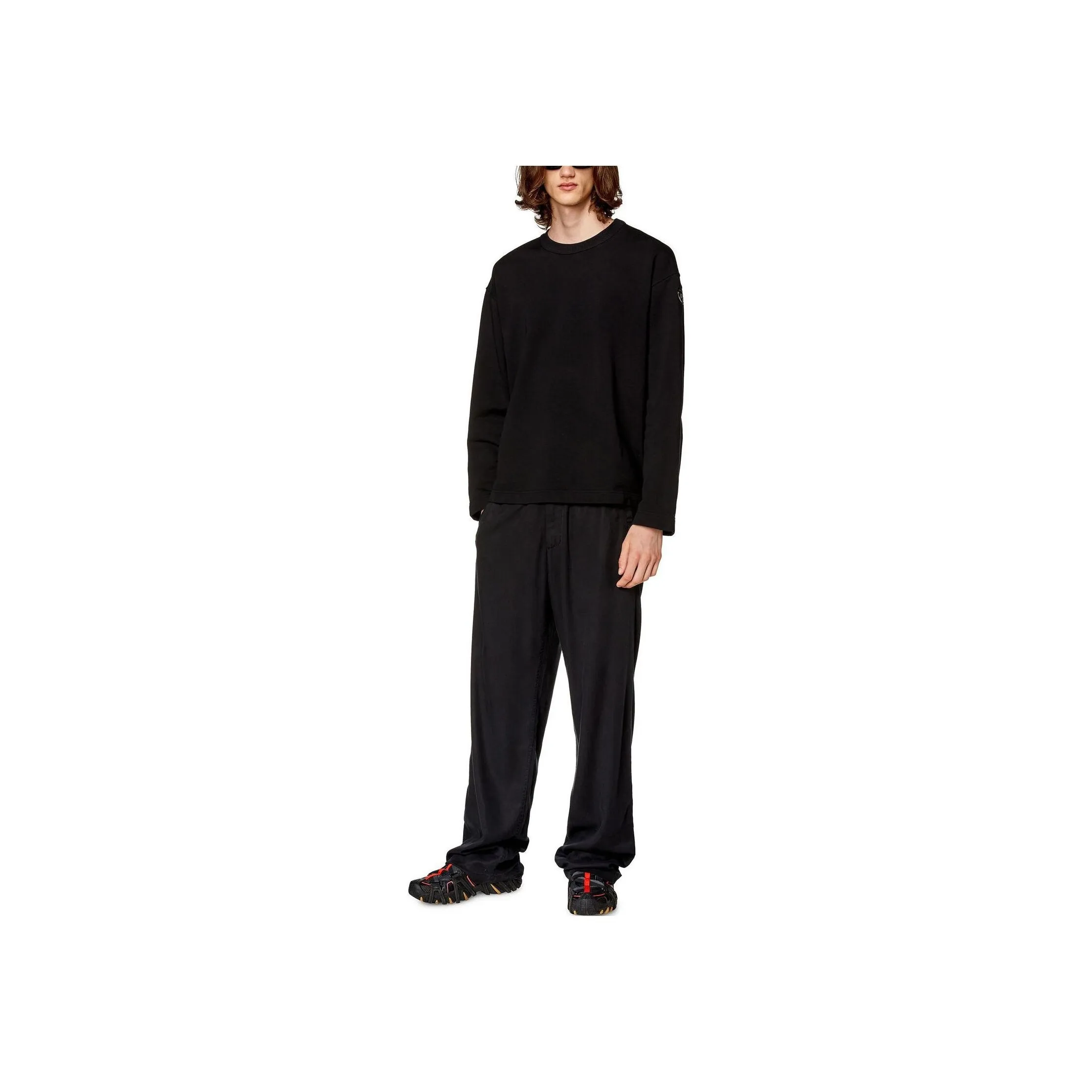 DIESEL S Macsis Od Logo Patch Oversized Sweatshirt