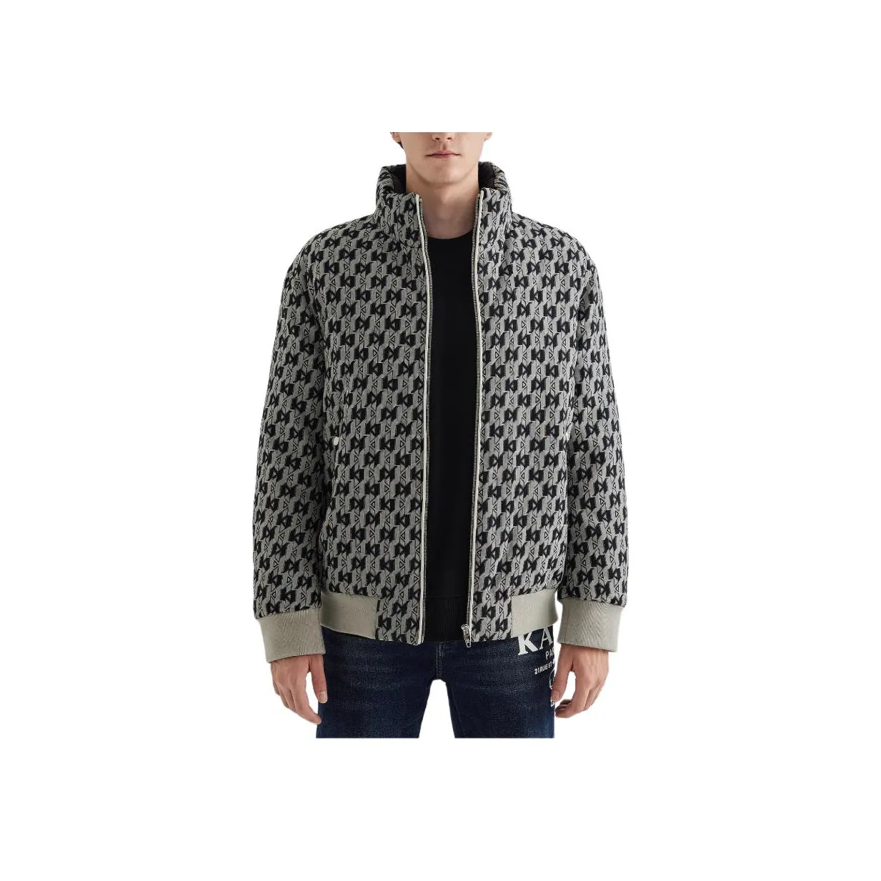 Karl Lagerfeld Пуховик Мужской Темно-Серый