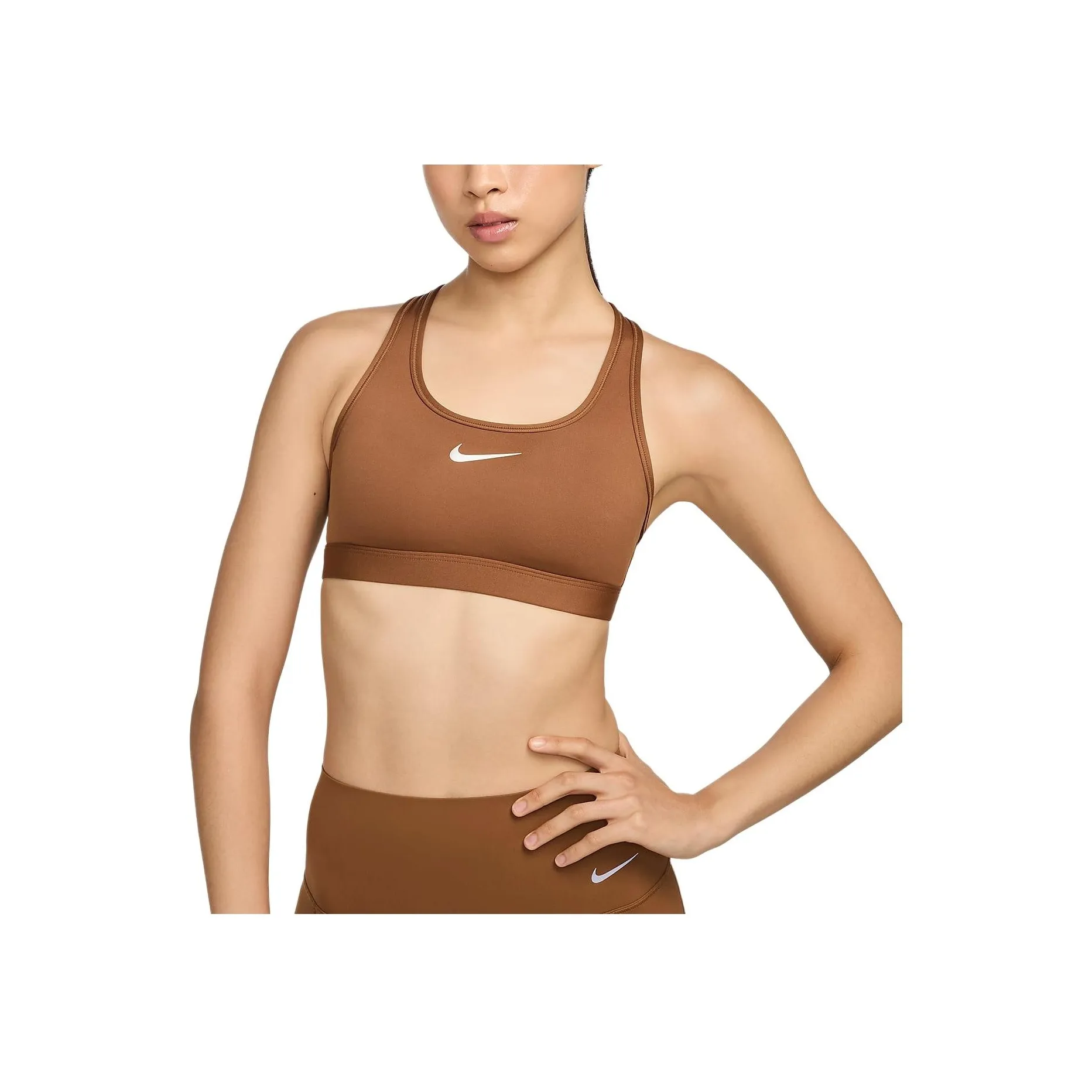 Nike Swoosh KYOKA Sports Underwear Women's Light British Brown/White
