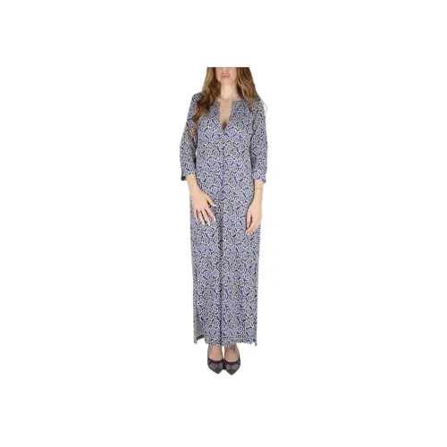 MALIPARMI Blue Женские Длинные Платья с Рукавами