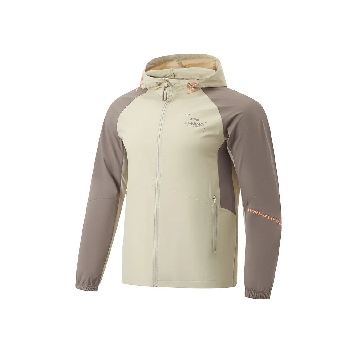 LiNing Fitness Series Trench Coat Men's Porcelain Secret/Tree Gray Brown