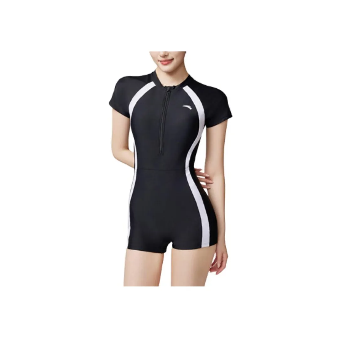 Anta One piece Swimsuit Women's Black/Pure White