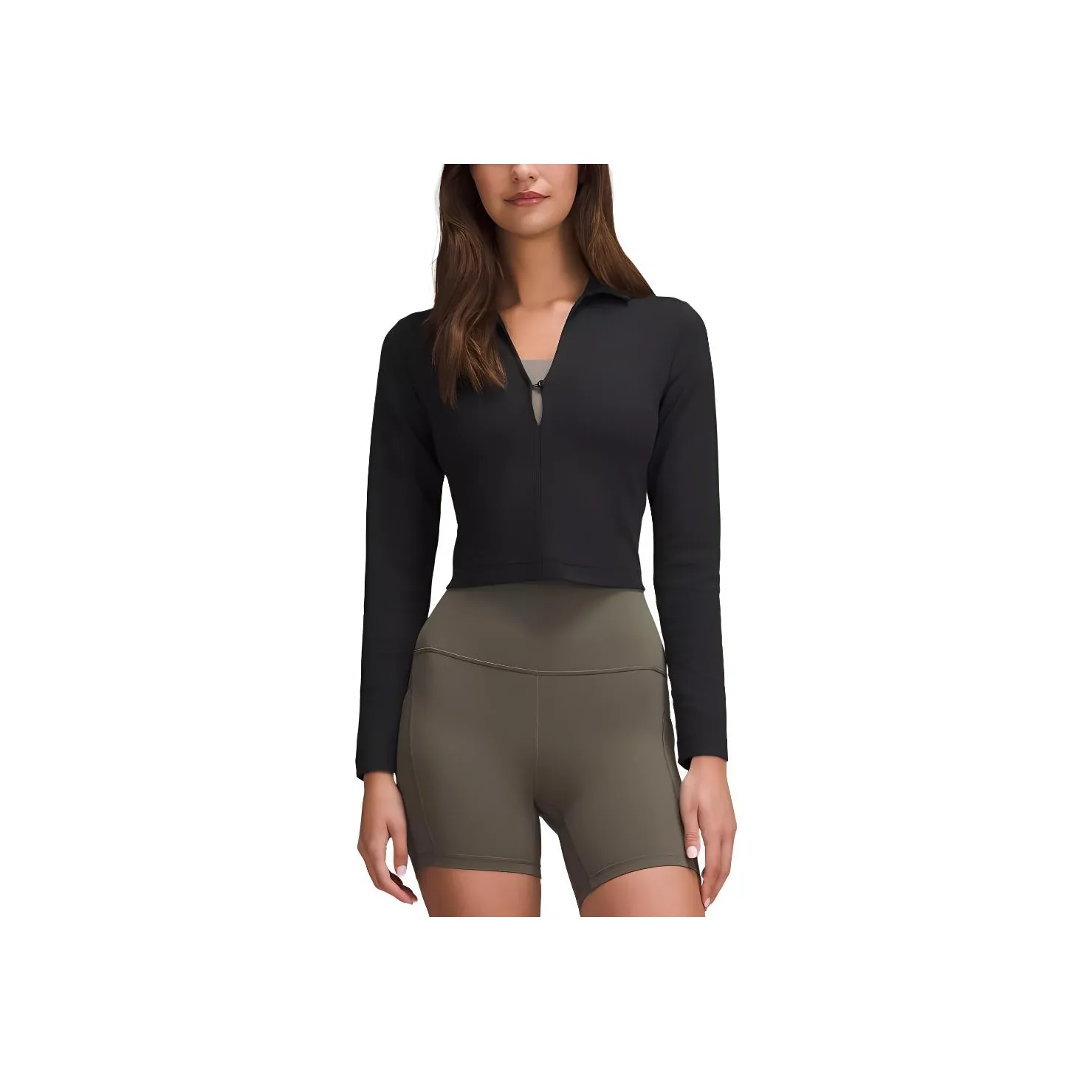 lululemon Эластичный хлопок Длинный рукав Поло Женское