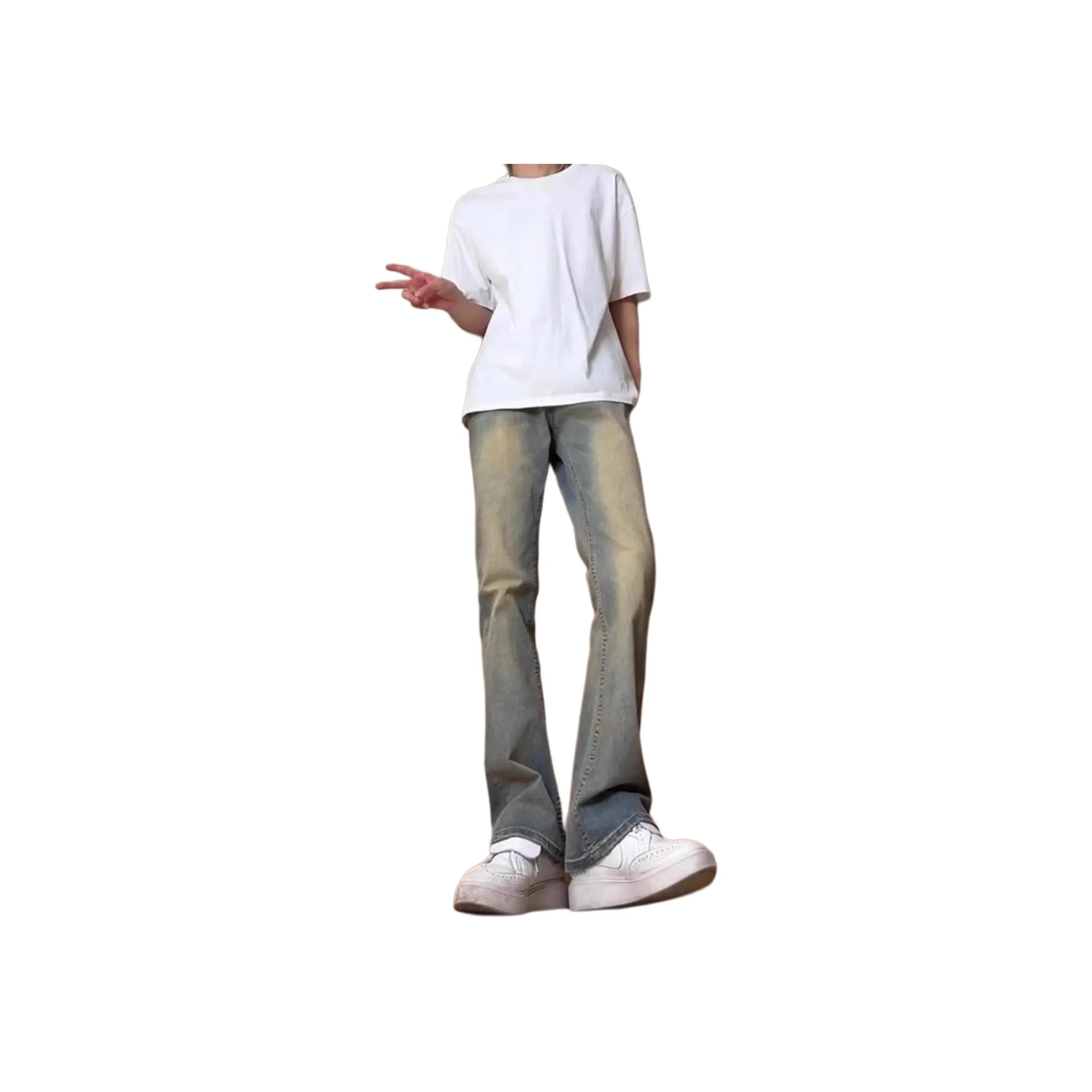 DUATOGE Jeans Men's Vintage Blue