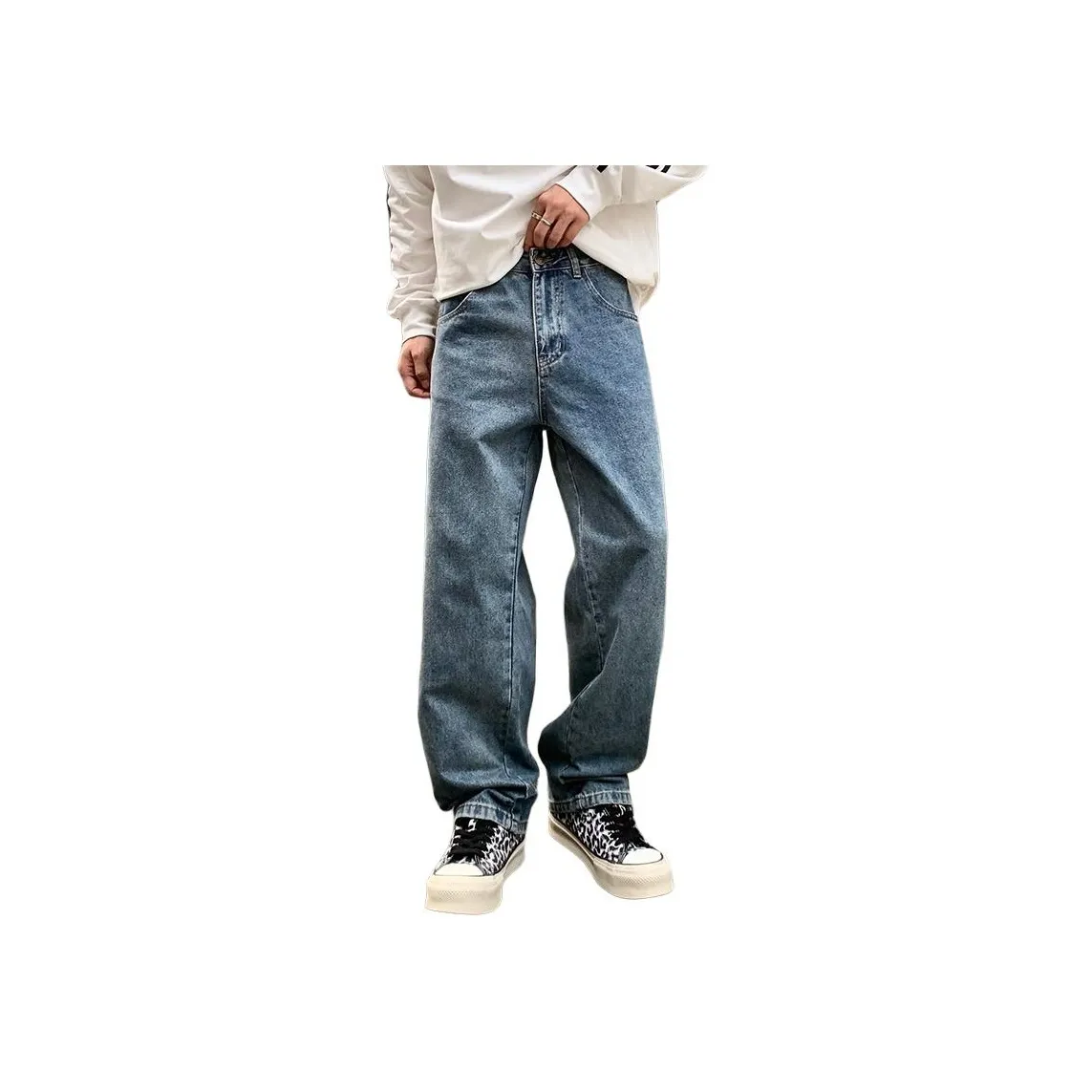 Мед Ностальгический Синий Унисекс Джинсы