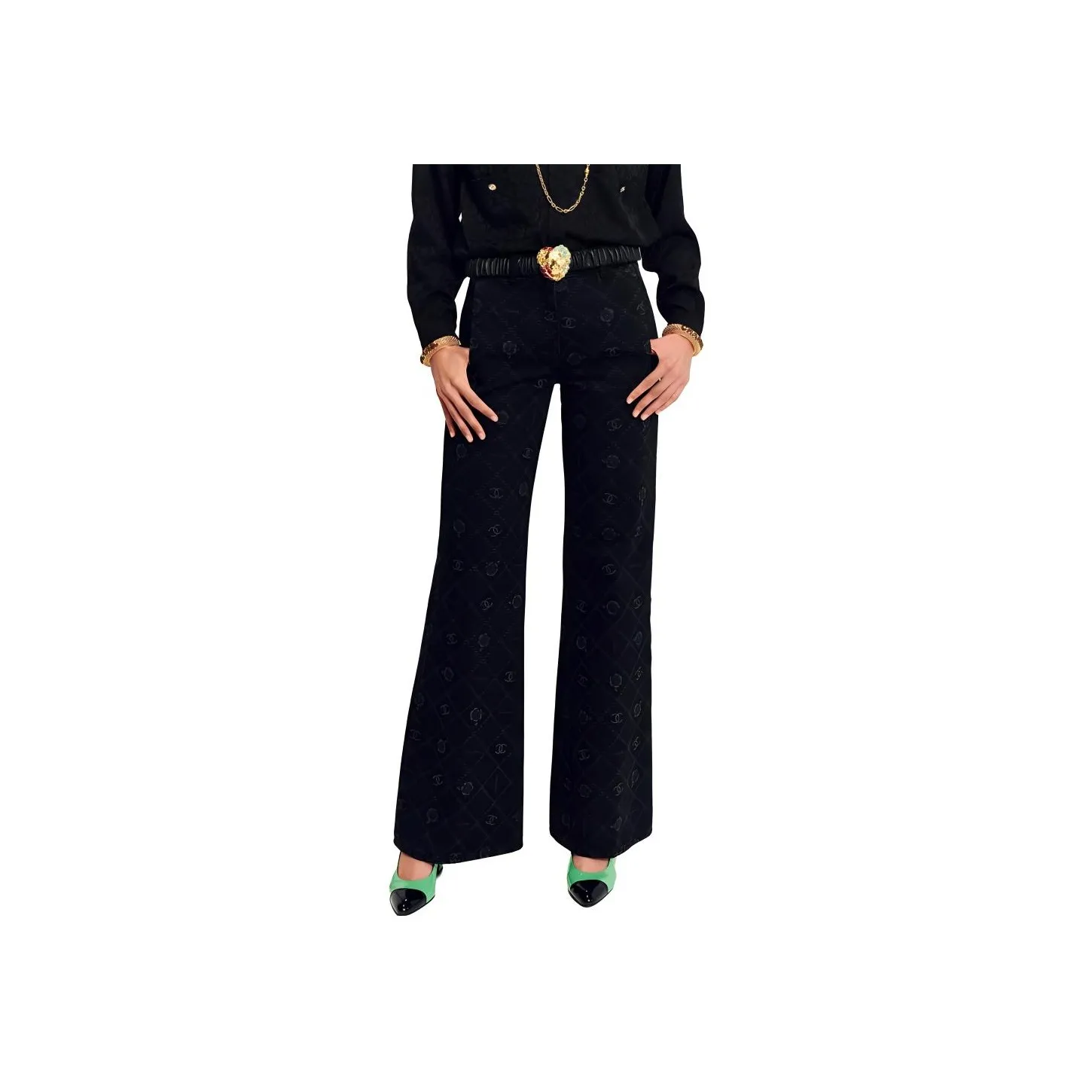 CHANEL SS23 Jeans Women's Black