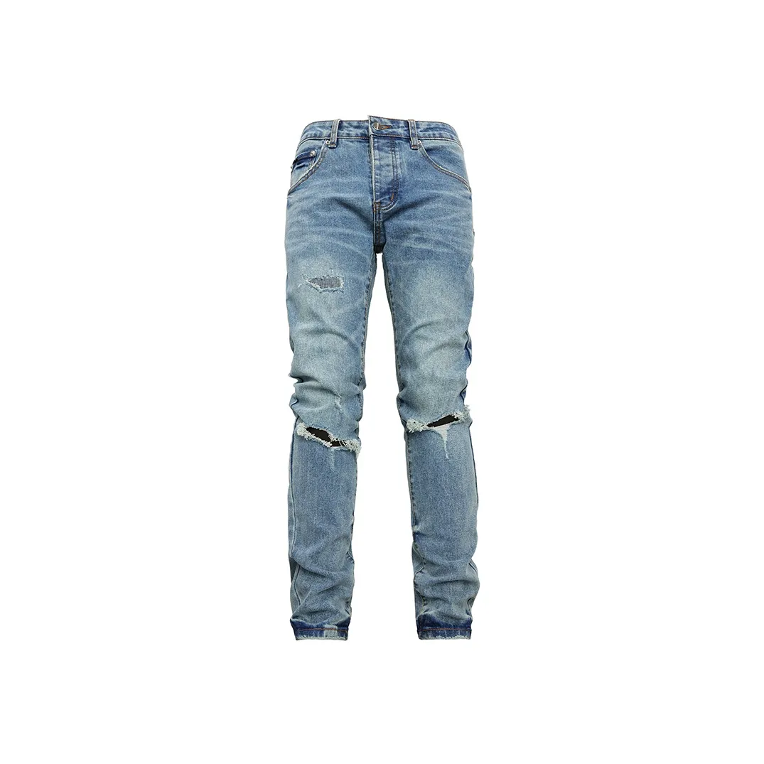 SOUTHTEENAGER Джинсы Мужские Светло-Синие