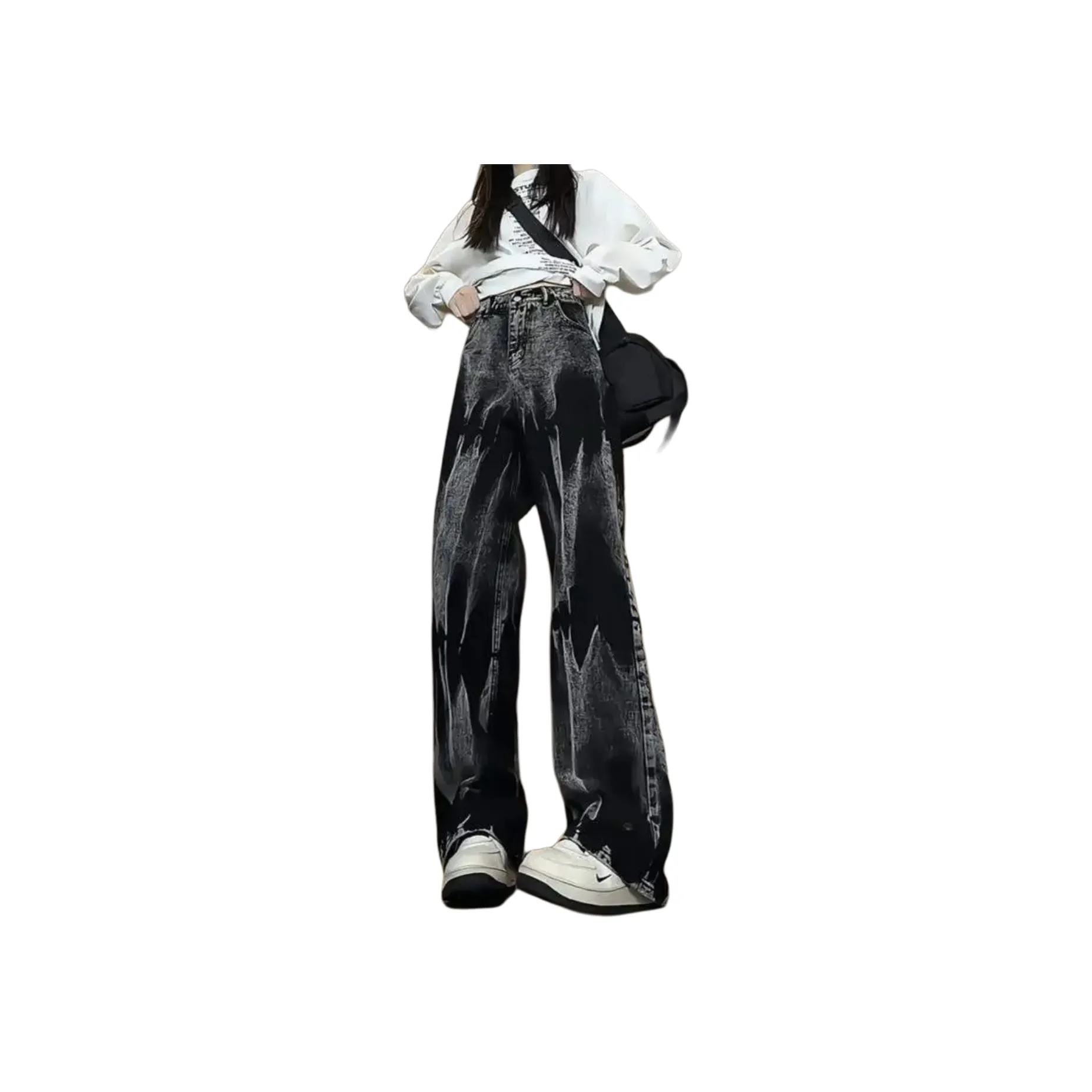 SAGP Tie Dye Черные Унисекс Джинсы