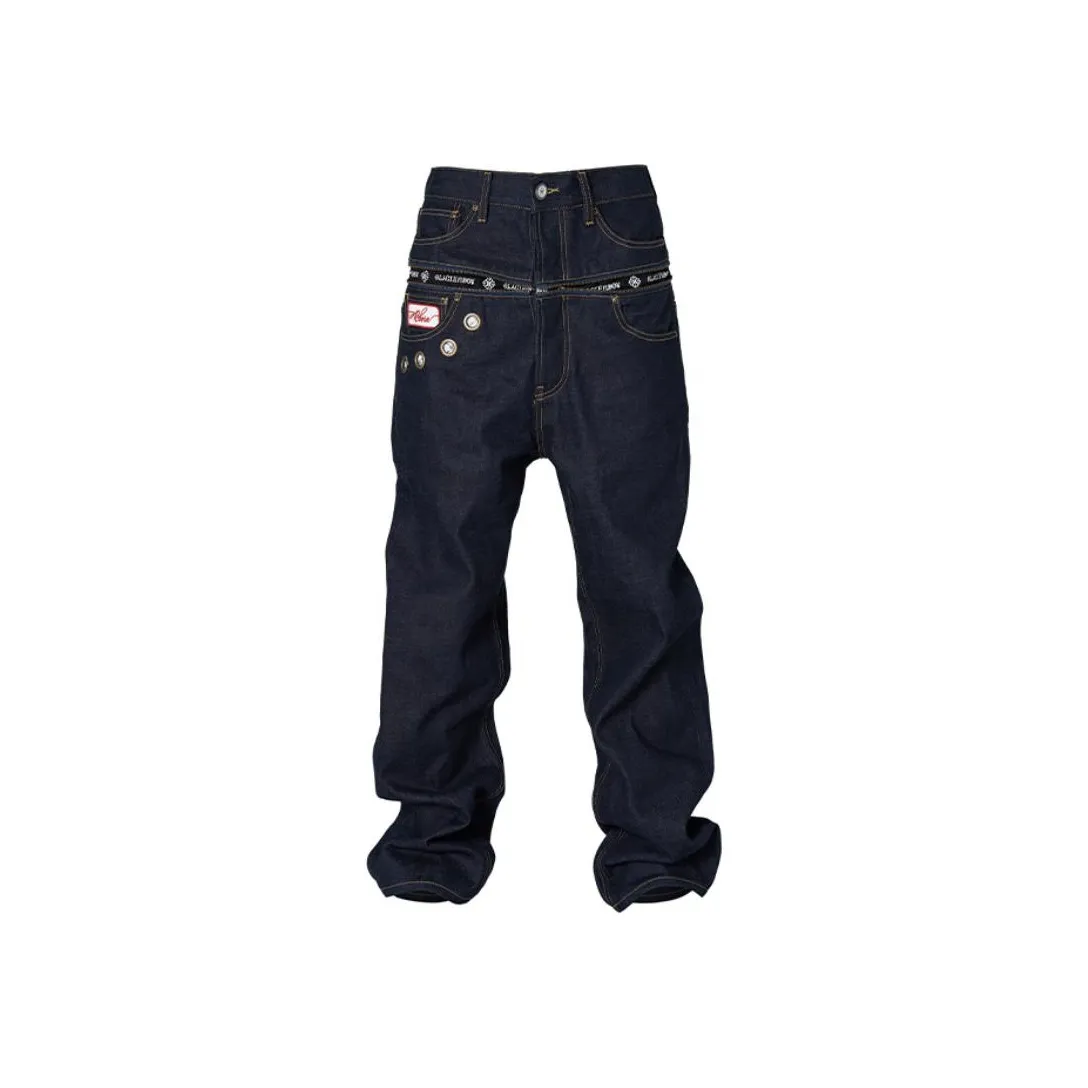 GLACIERBOY Jeans Men's 'Immortal' Zippers Original Jeans