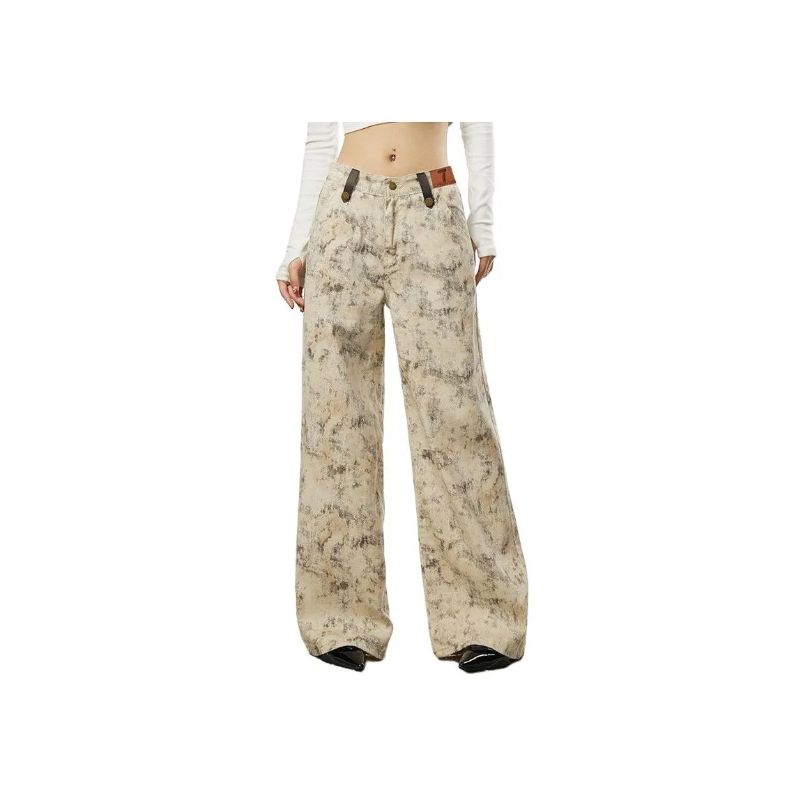 7 SEVFUN Принт Tie Dye Женские Повседневные Брюки