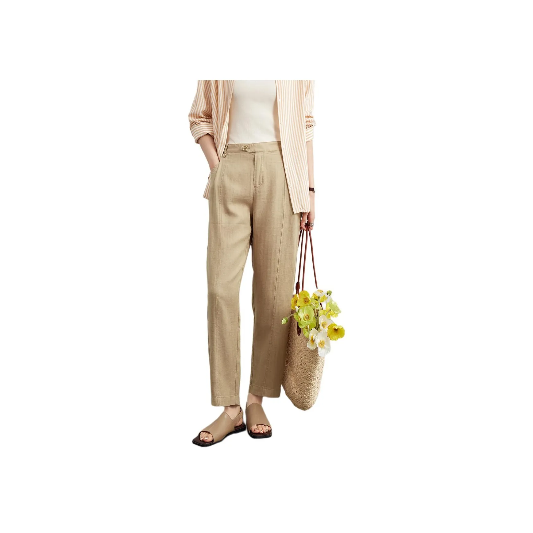 Fog Casual Pants Women's Khaki Tone