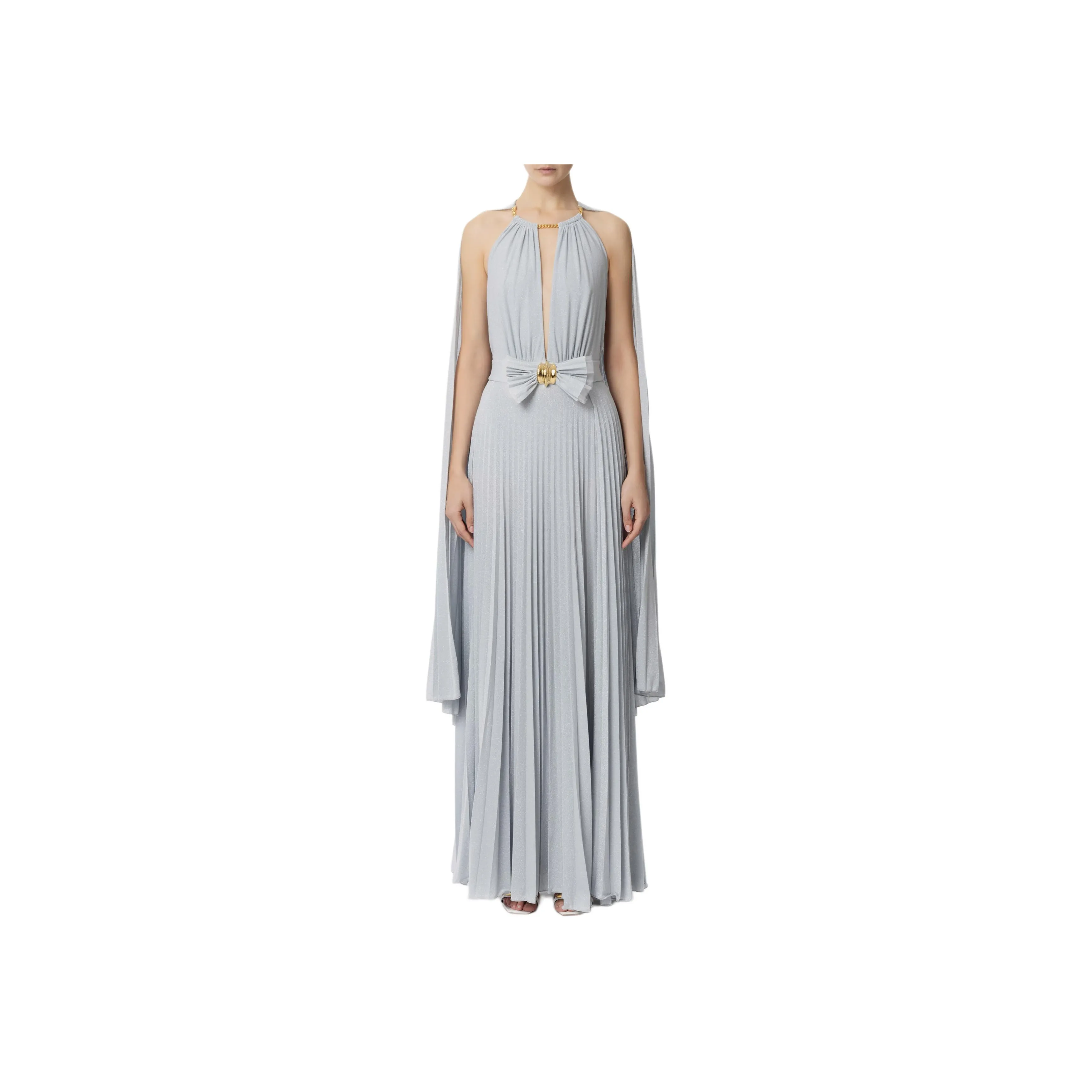 Elisabetta Franchi Cape design Lurex Gown