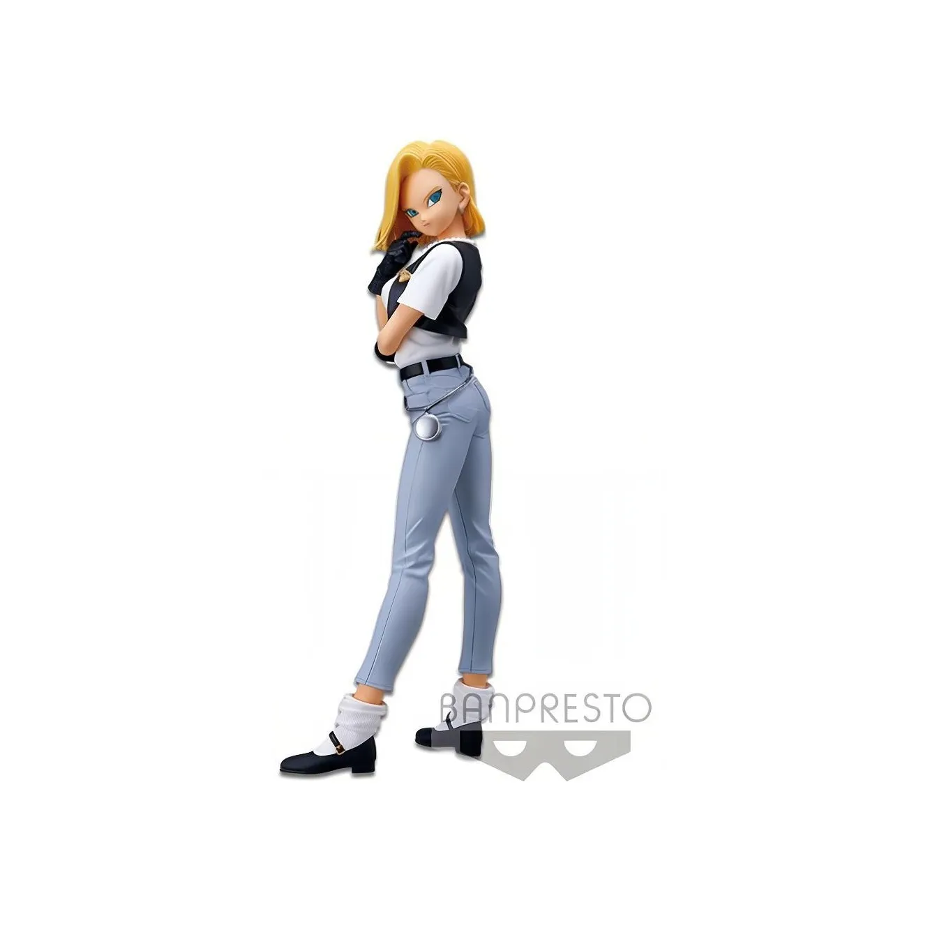 BANPRESTO Android 18 Eyeglasses Factory, Dragon Ball Z Sparkling Charm B Different Colored 25cm Bonus Gifts