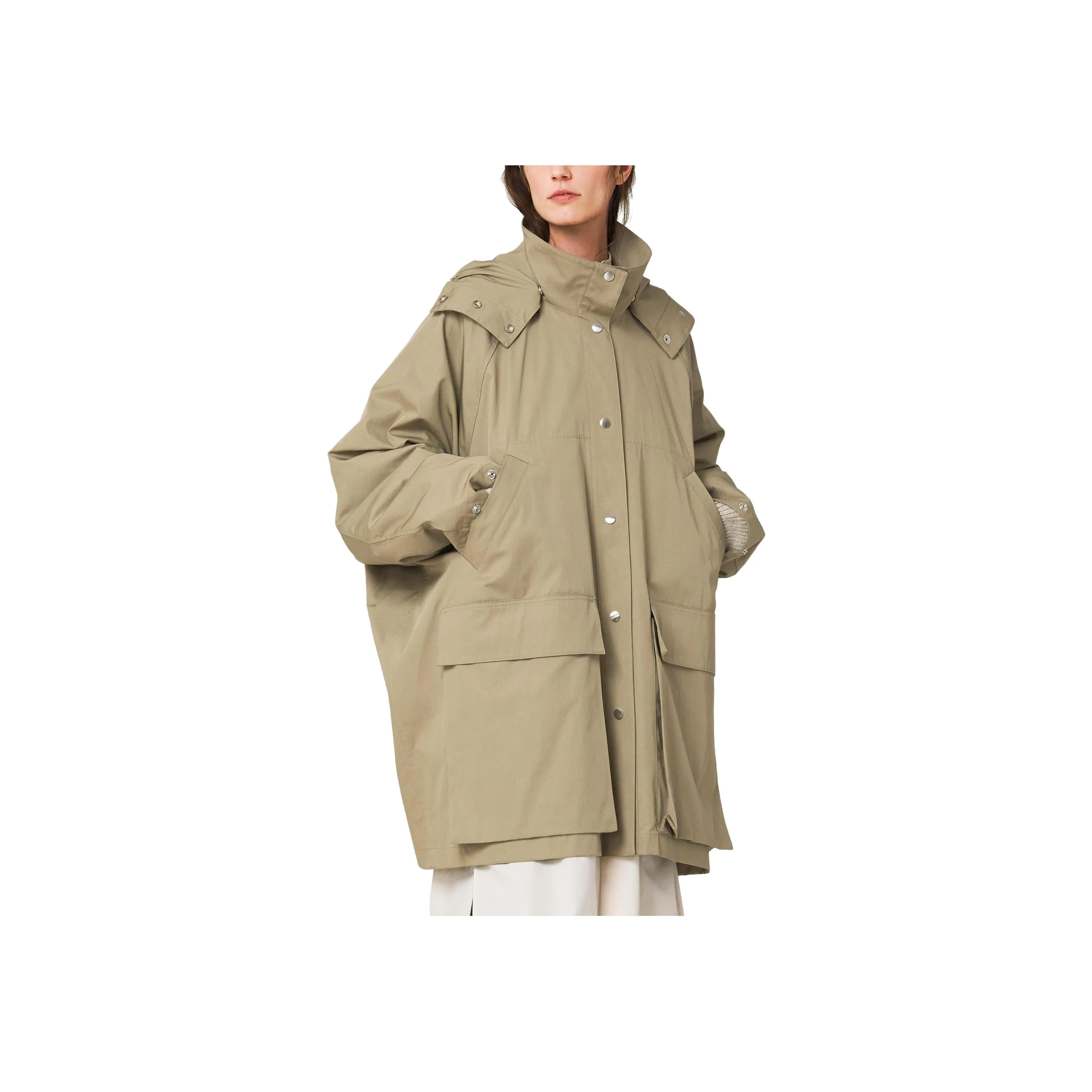 Lemaire Raincoat With Detachable Hood 'Beige'