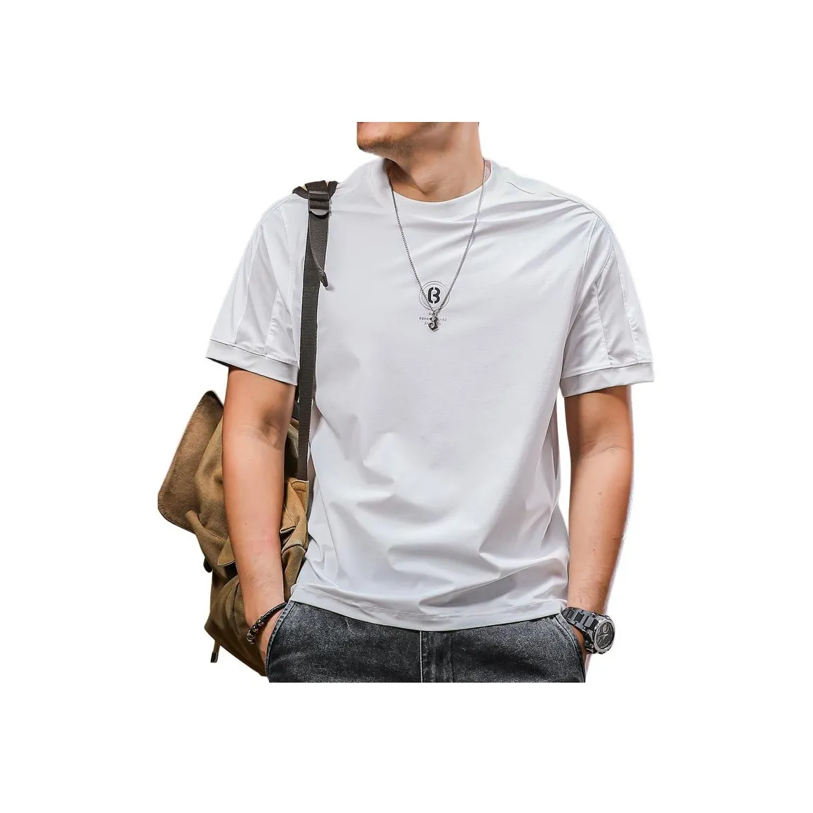 JIYAN Мужская футболка с коротким рукавом