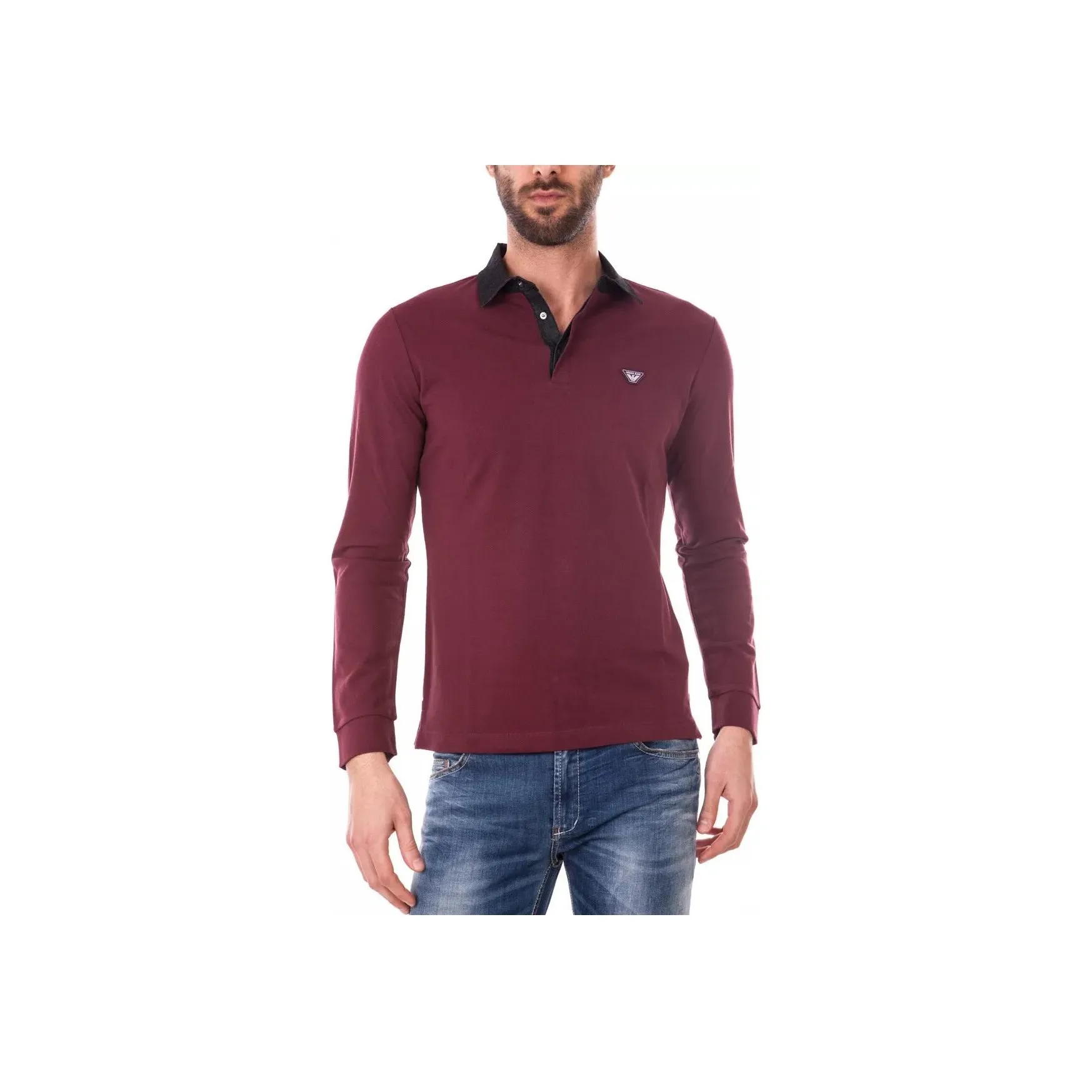 ARMANI JEANS Polo Shirts Men Red
