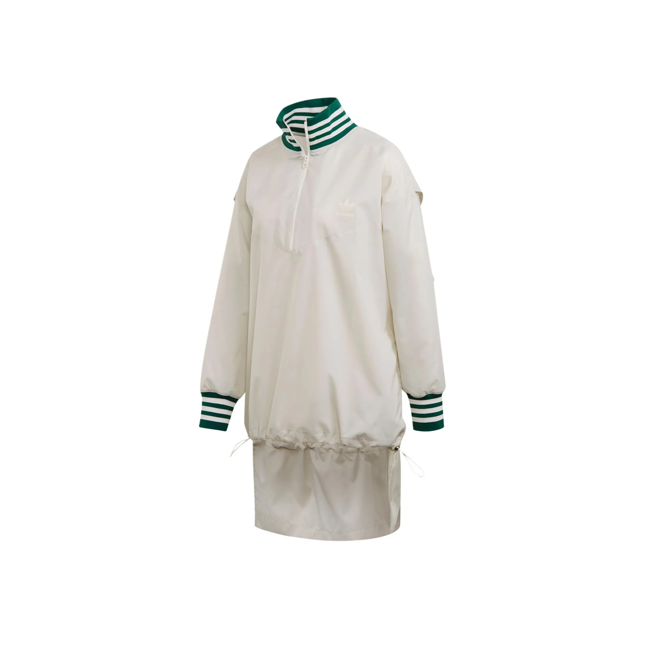 Adidas Originals WINDBREAKER Trench Coat Women's Gray White