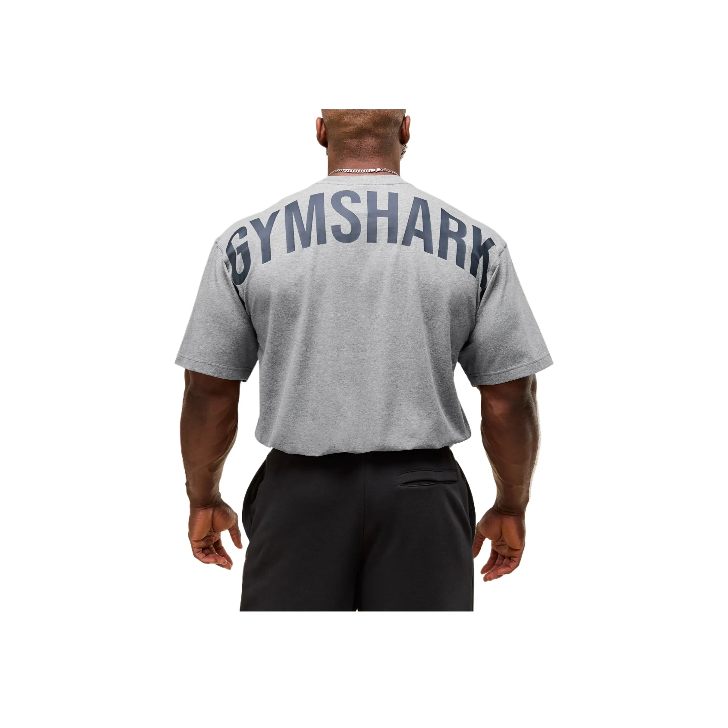 GYMSHARK T-рубашка мужская угольно-серый ядро смесь темно-синий