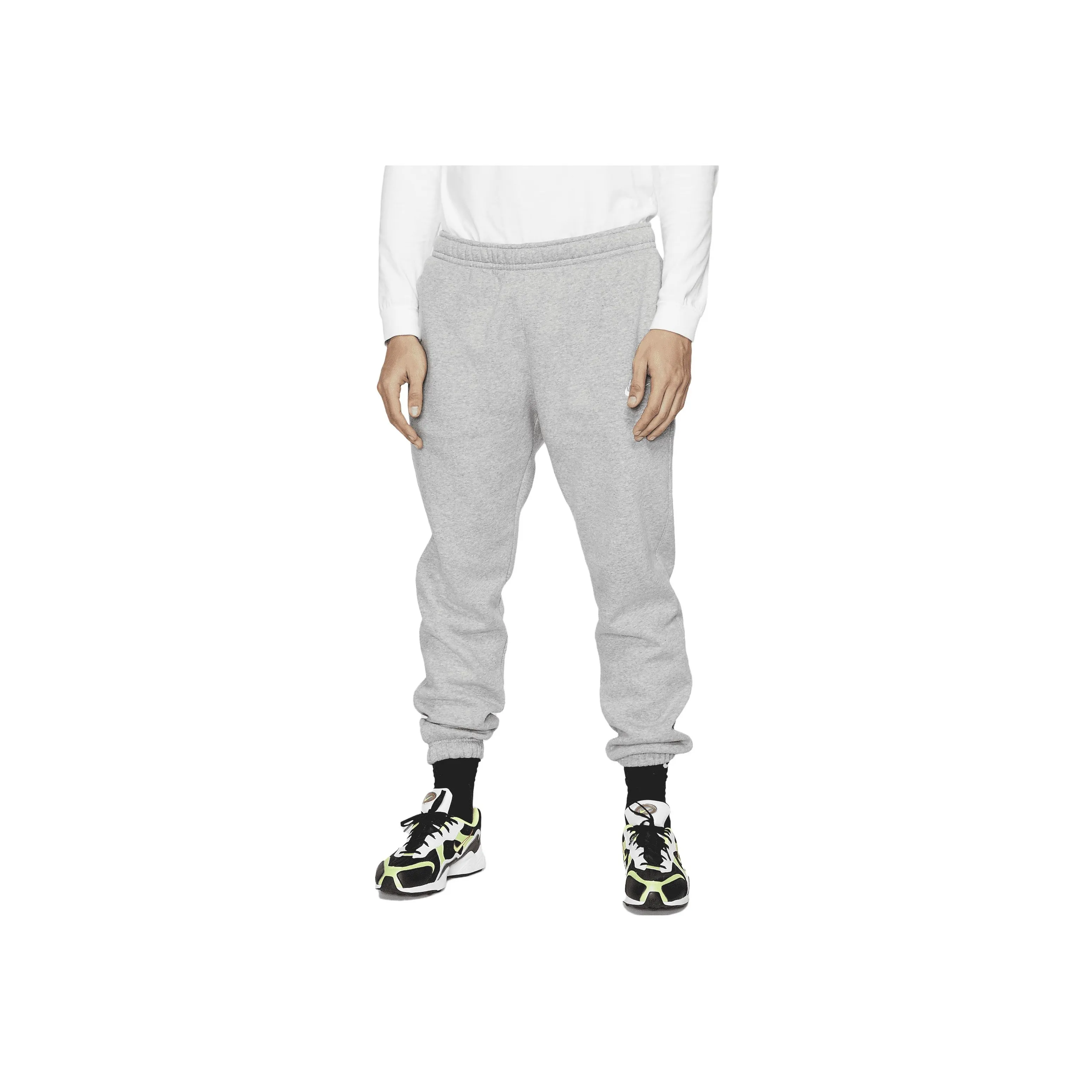 Nike Светло-серые мужские вязаные тренировочные штаны