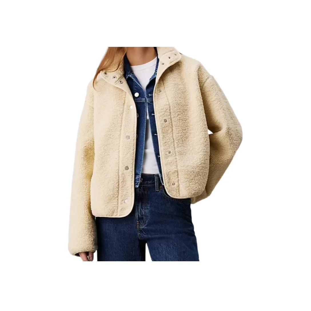 Calvin Klein FW24 Вельвет Feel Пальто Европейская версия Женское Верблюжий