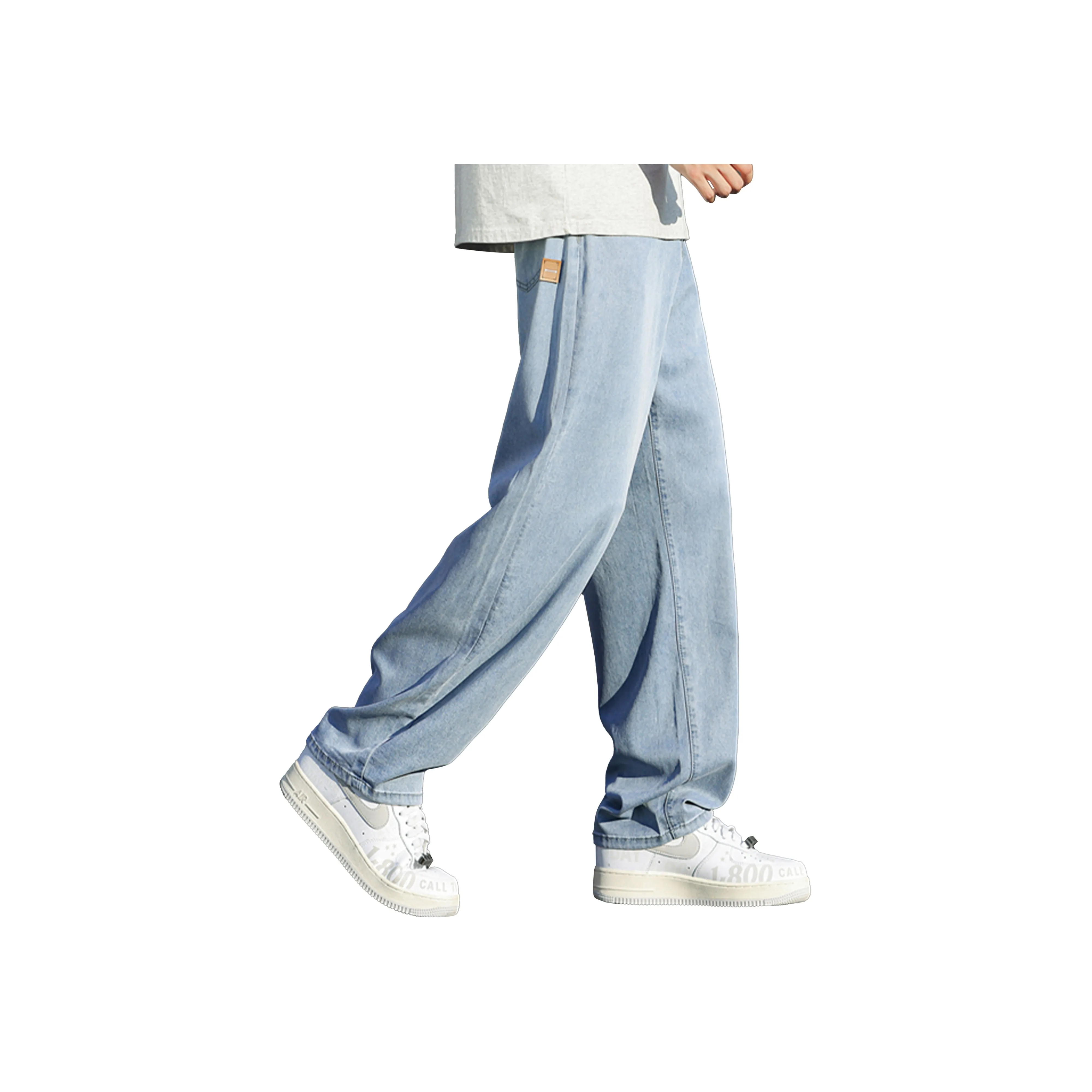 DANGERTIGER Светло-синие унисекс джинсы