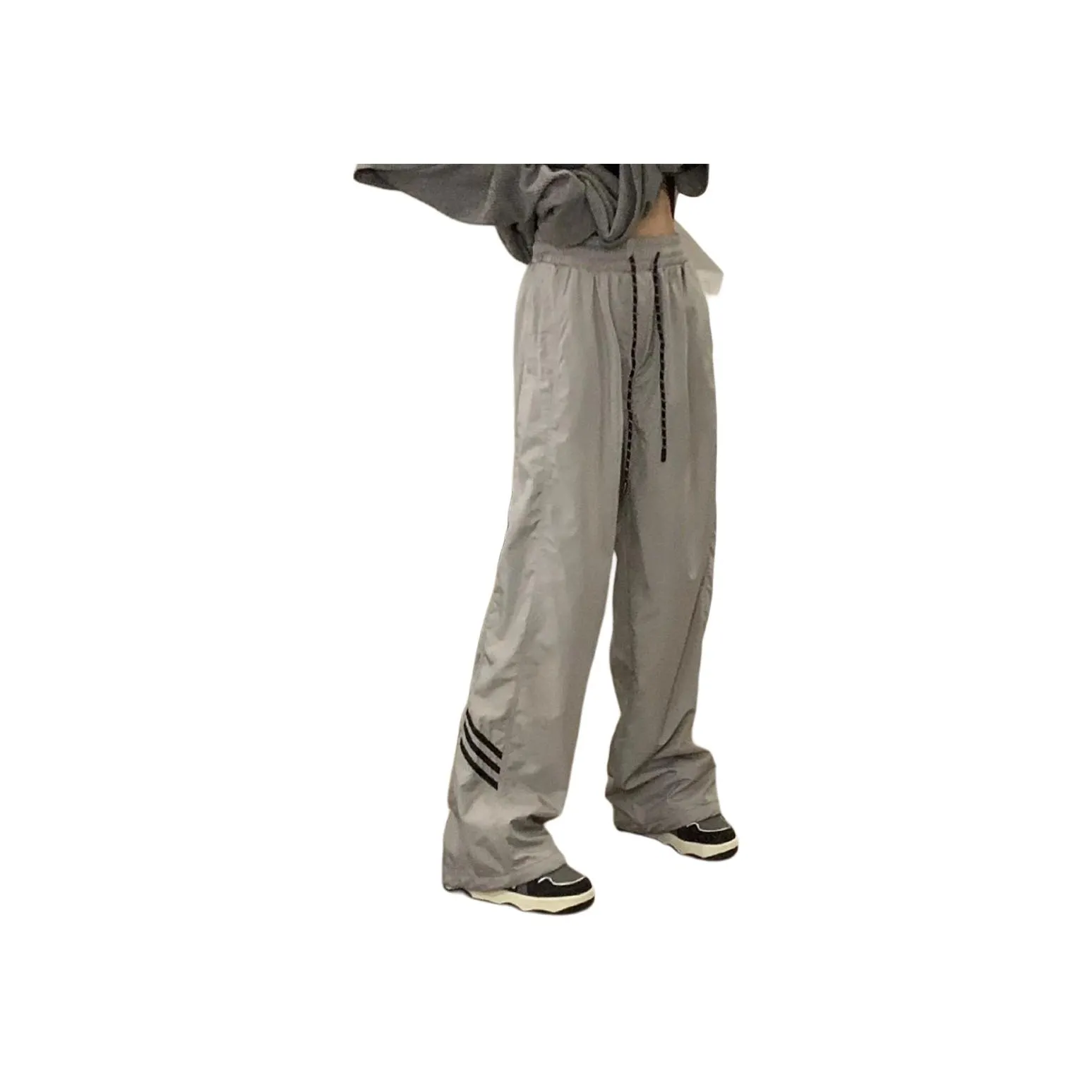 MUCCHIC Soft Gray Women's Casual Pants MUCCHIC Мягкие Серые Женские Повседневные Брюки