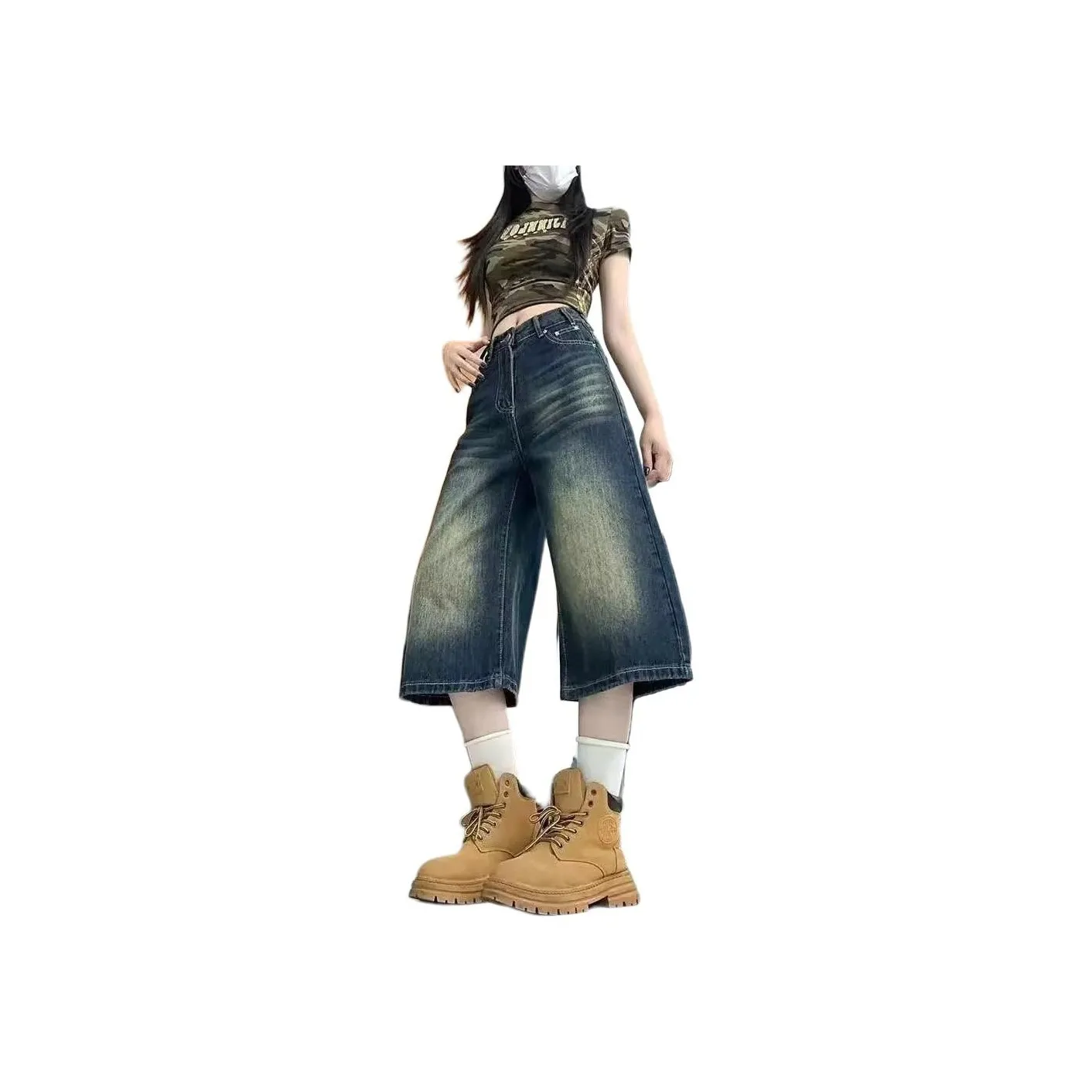 RAMPAGE Ностальгические синие женские джинсовые шорты