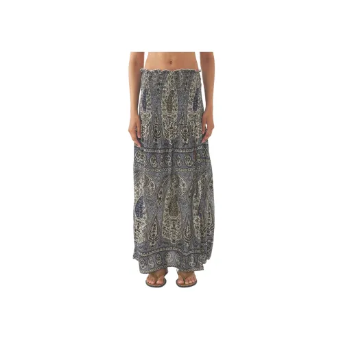 ANTIK BATIK Черные Женские Повседневные Длинные Юбки