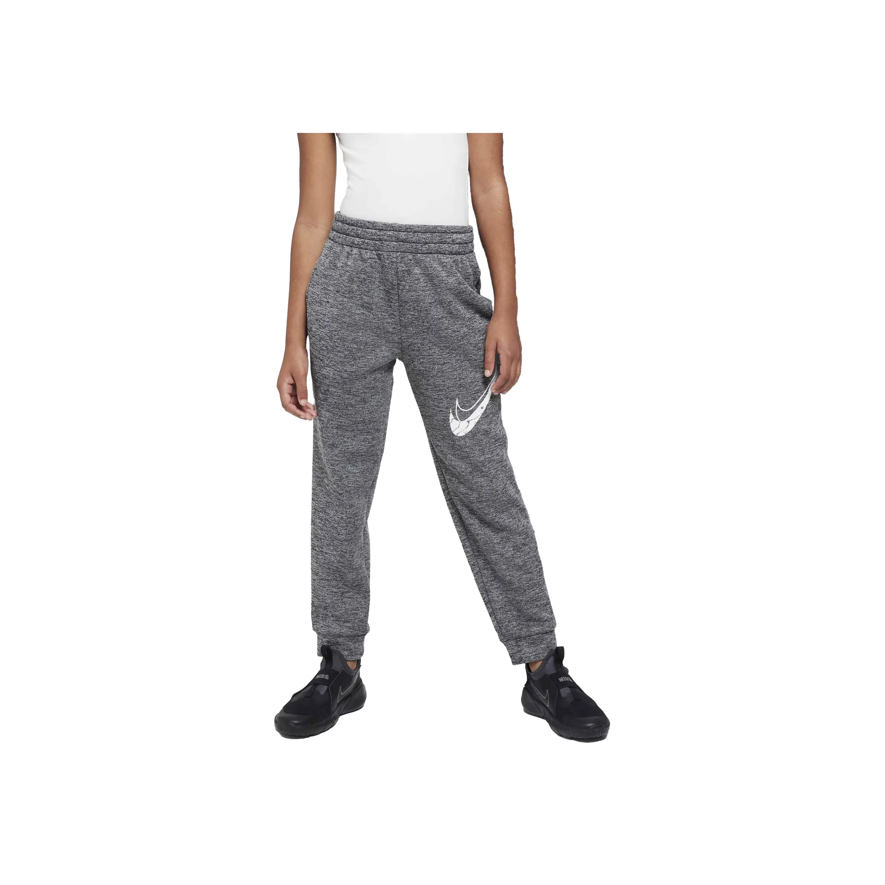 Подростки Nike Вязаные Тренировочные Штаны Черный Светлый Дымчатый Серый