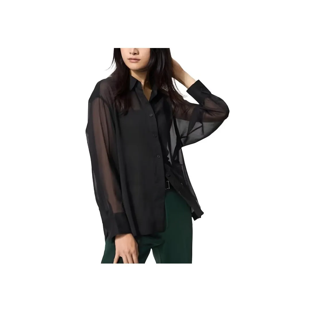 UNIQLO Черные Женские Рубашки