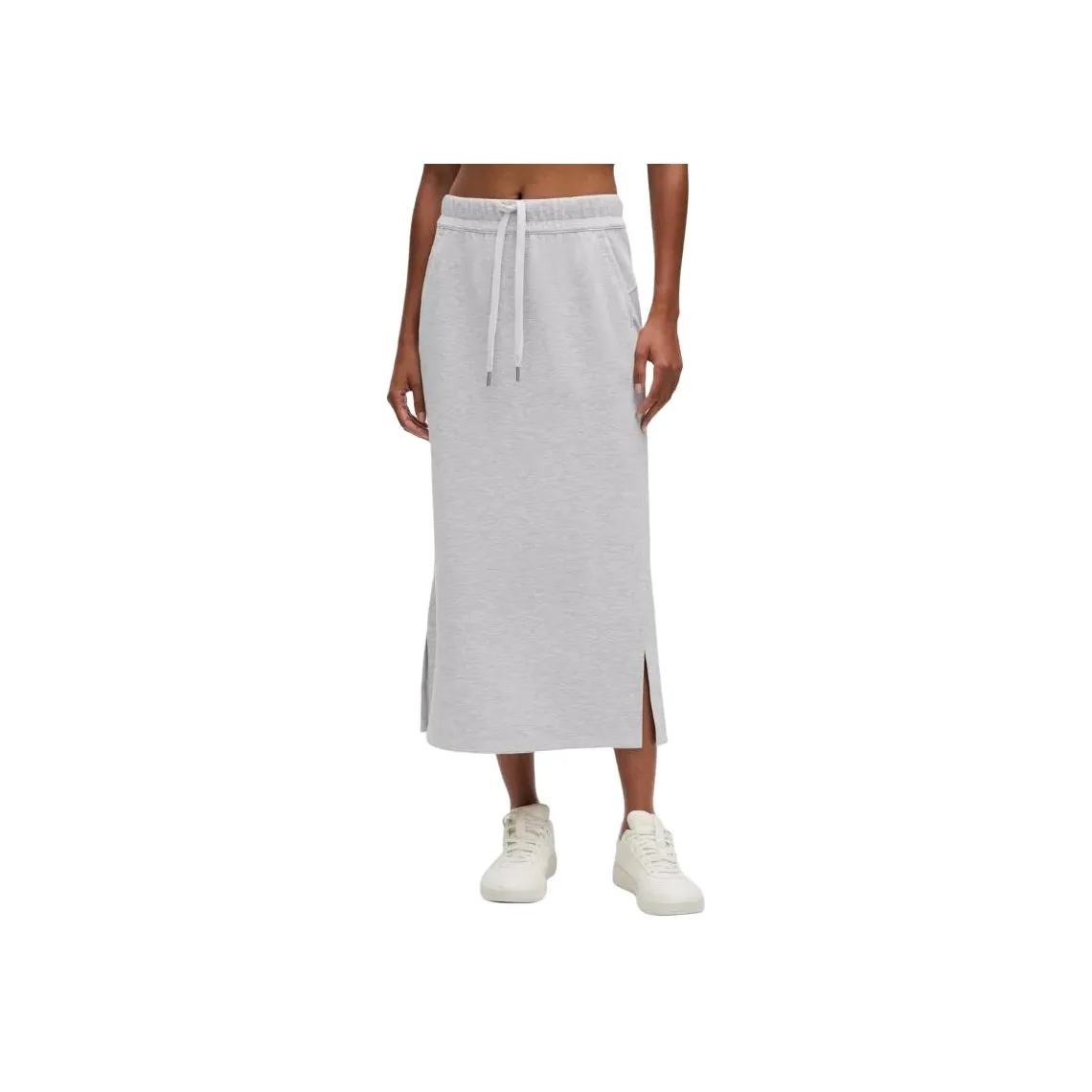 lululemon Повседневная длинная юбка женский смешанный цвет ядро сверхсветло-серый