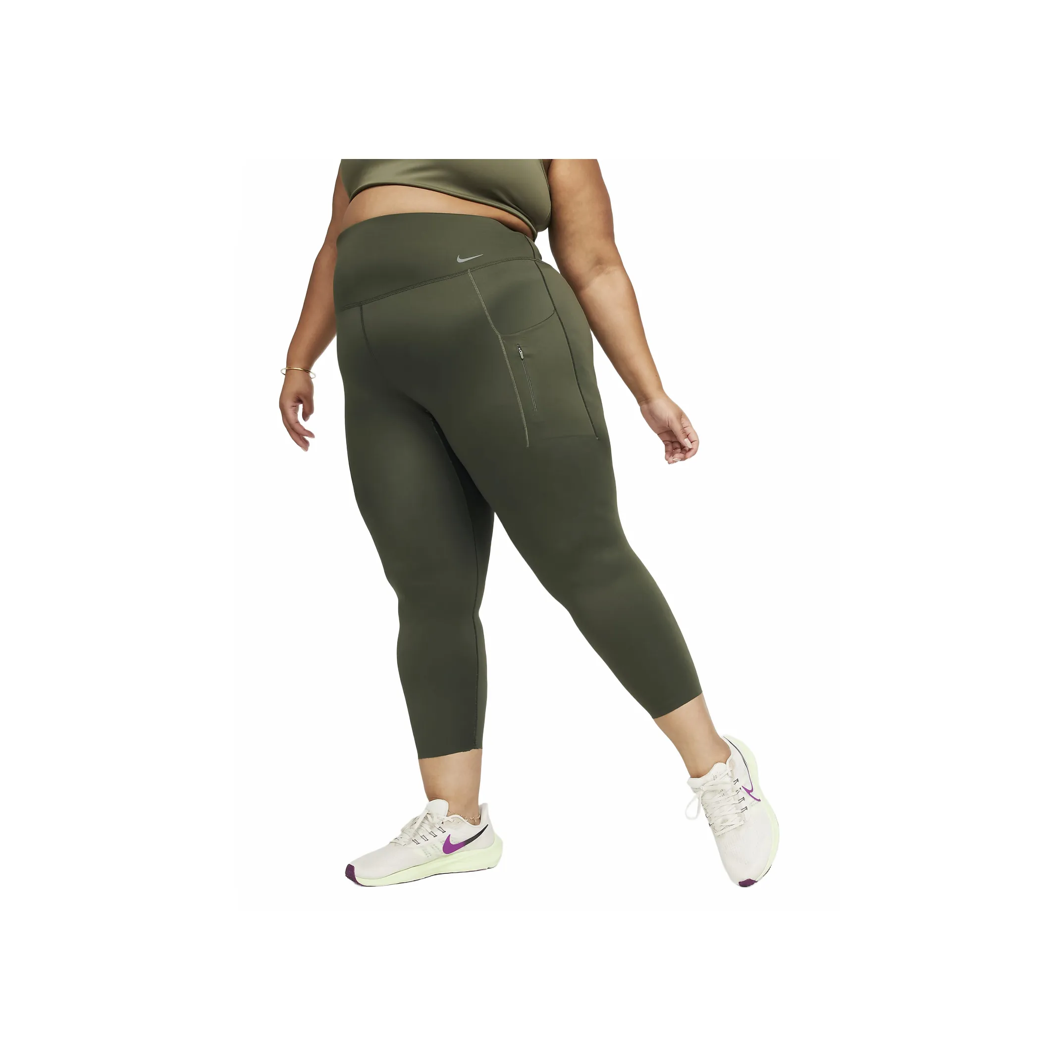 Nike Go Women's Firm-Support High-Waisted 7/8 Leggings With Pockets Plus Size