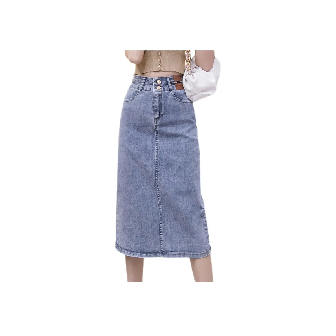 GOSO Синий Женские Джинсовые Длинные Юбки