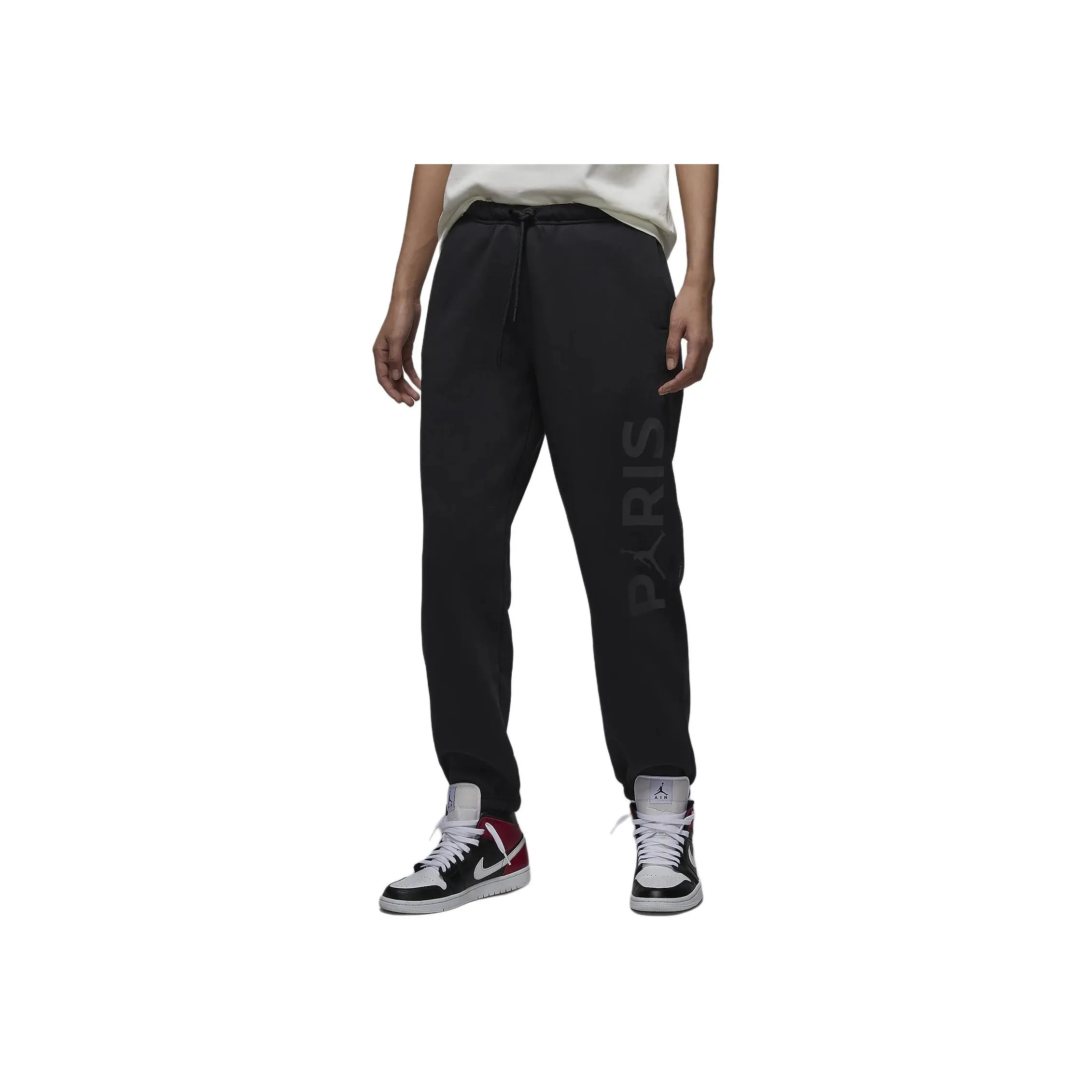 Jordan Brooklyn Fleece Paris Saint-Germain Knitted Sports Pants Women's Gray Black