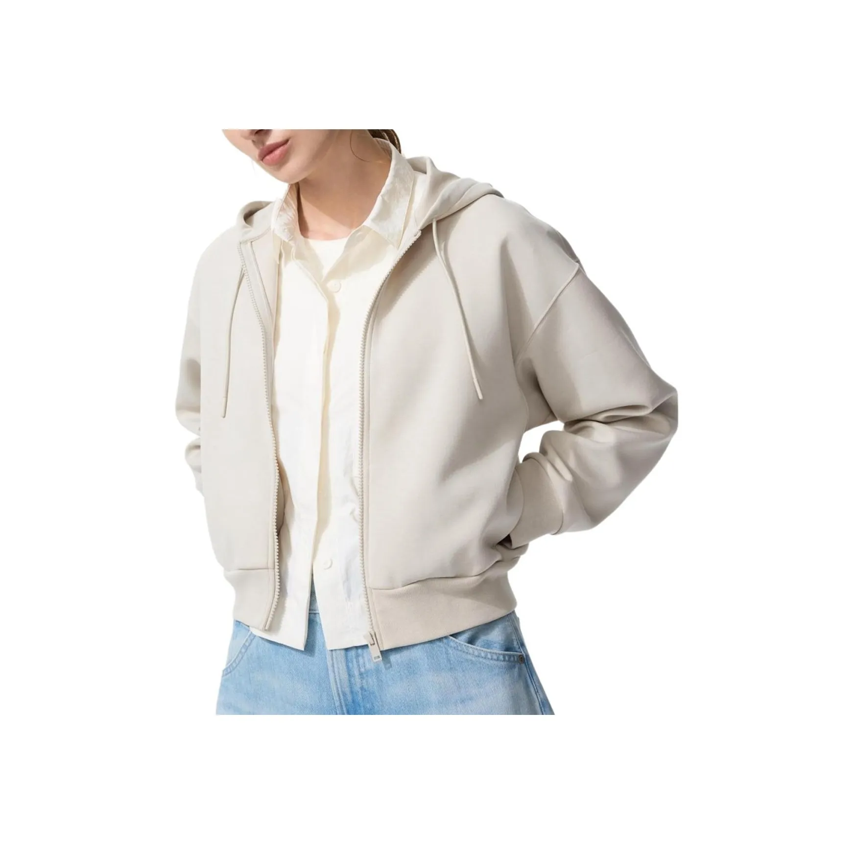 UNIQLO Светло-бежевые Женские Толстовки