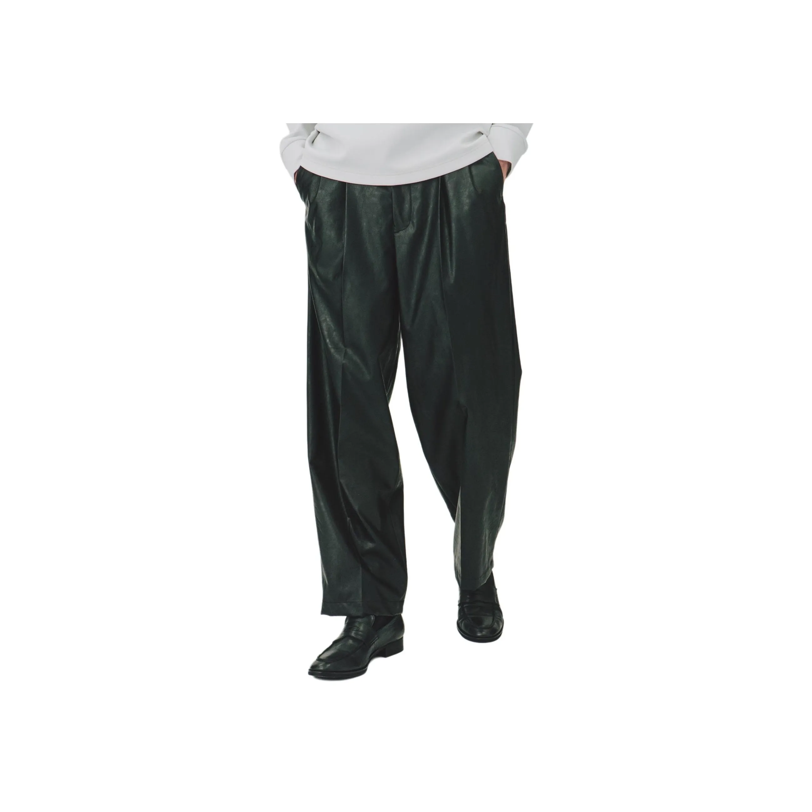 UNITED TOKYO SS25 Leather Pants Men's Black