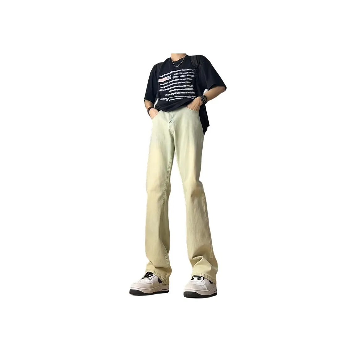 D&W Jeans Unisex Yellow Mud Dye
