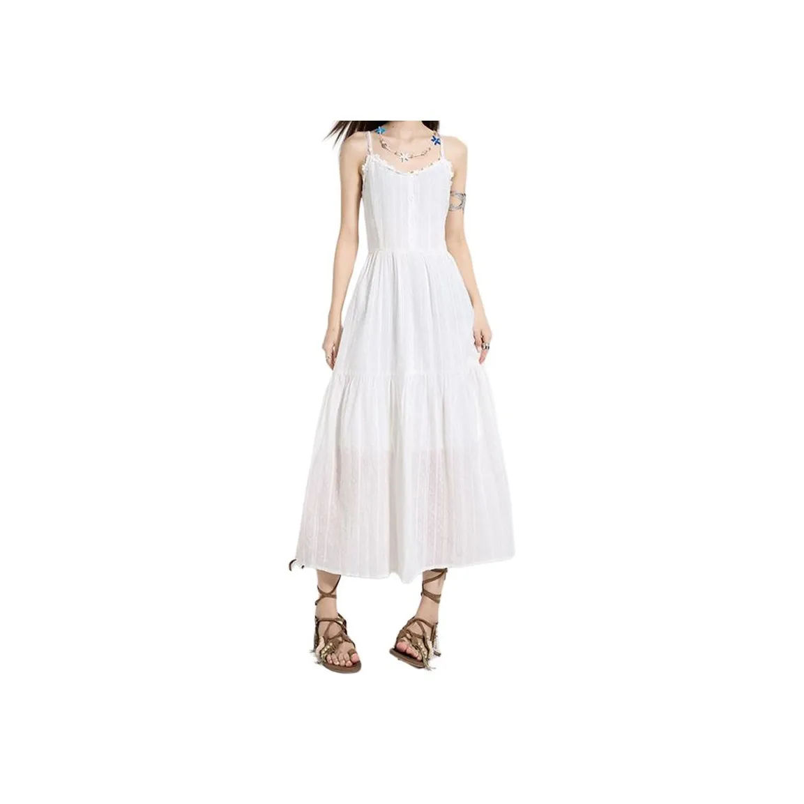 FOREVER 21 Slip Dresses Women's White